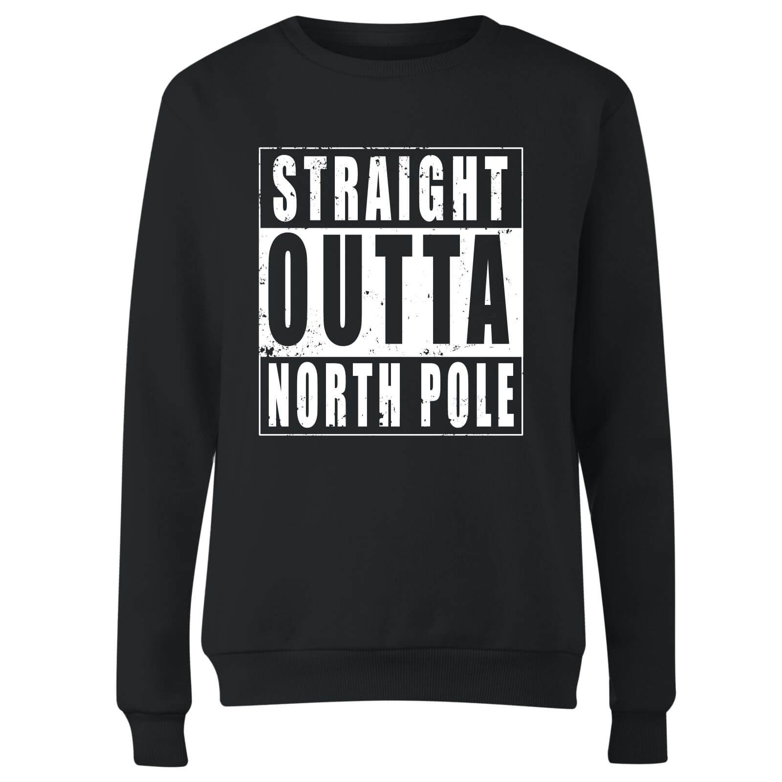 Straight Outta North Pole Women's Sweatshirt - Black - S
