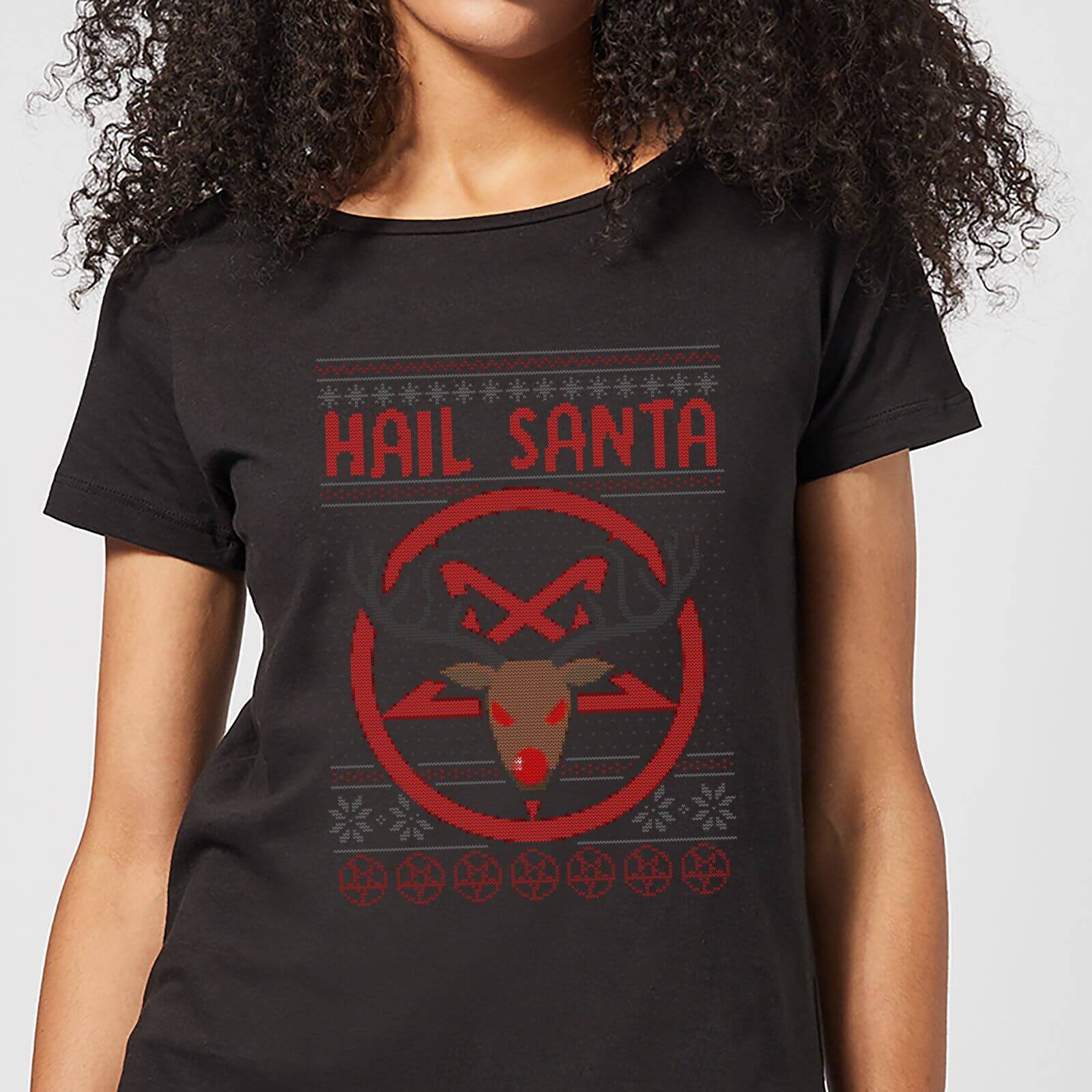 Hail Santa Women's T-Shirt - Black - 3XL - Black