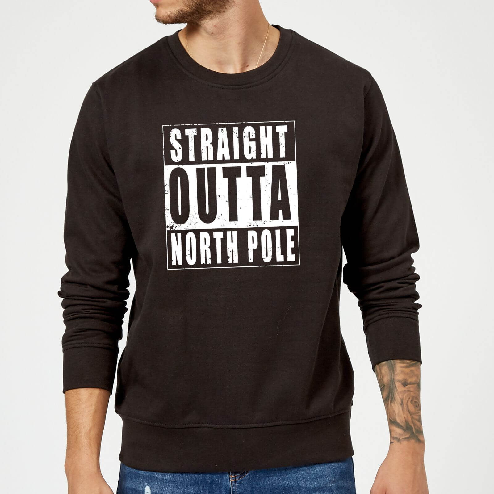 Straight Outta North Pole Sweatshirt - Black - M