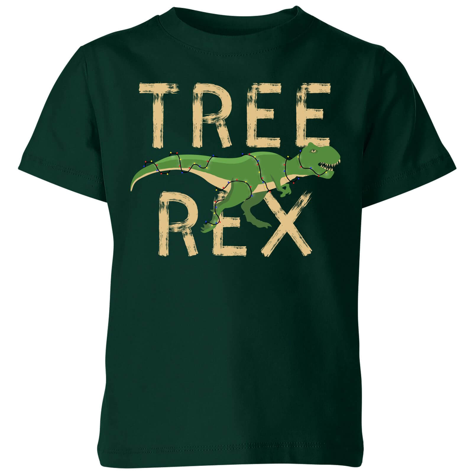 Tree Rex Kids' T-Shirt - Forest Green - 3-4 Years - Forest Green