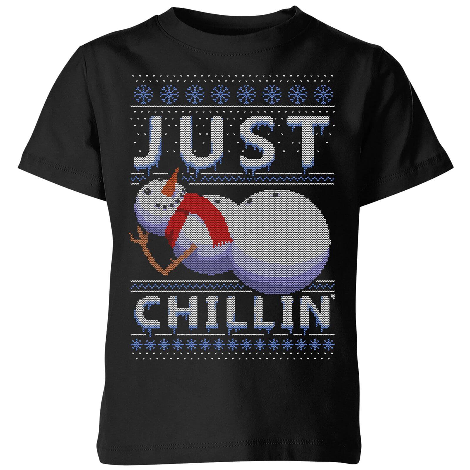Just Chillin Kids' T-Shirt - Black - 5-6 Years - Black