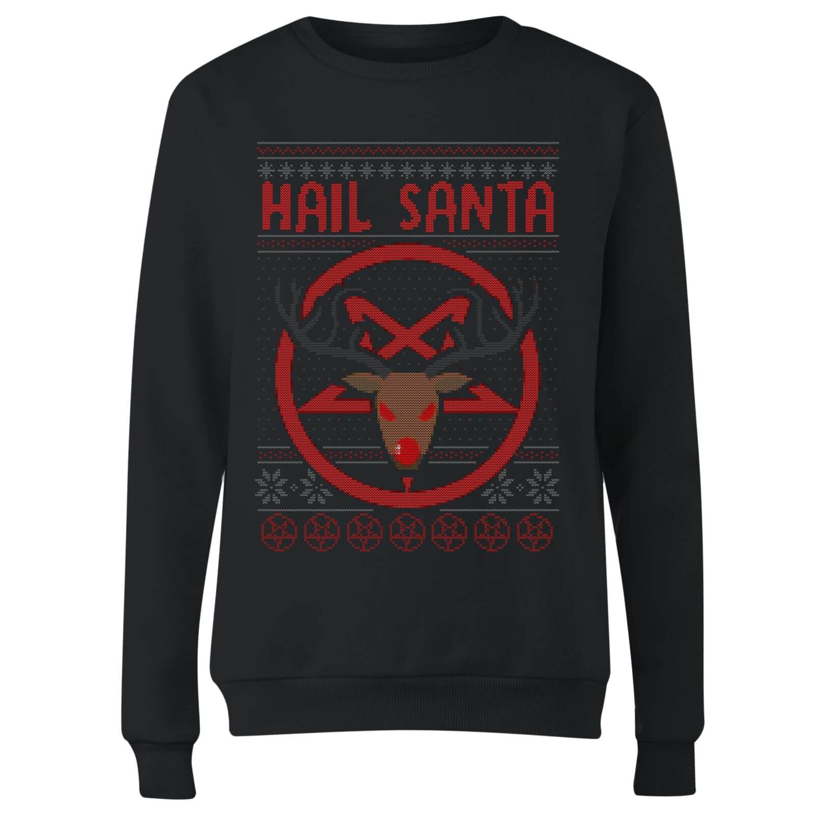 Hail Santa Women's Sweatshirt - Black - S