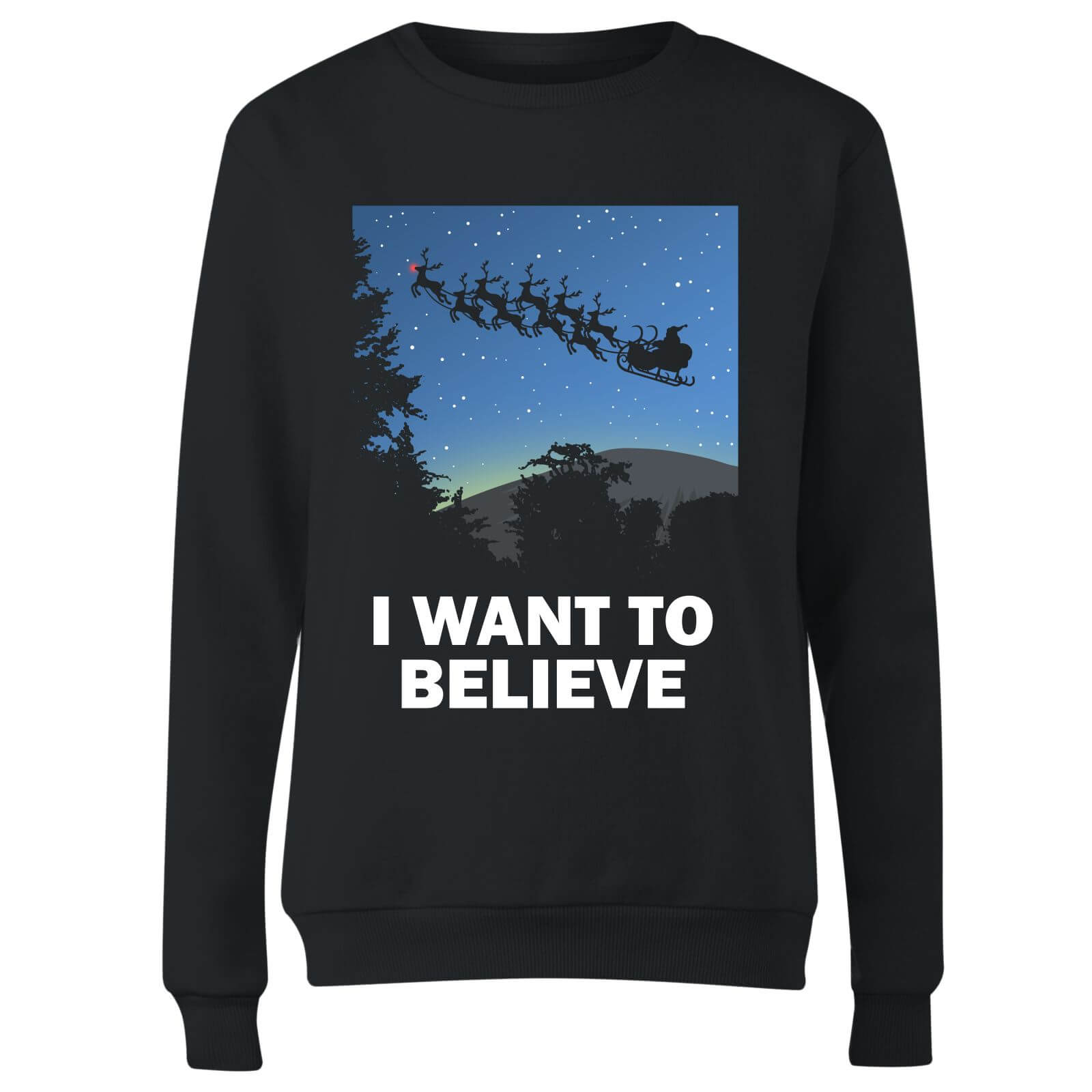 I Want To Believe Women's Sweatshirt - Black - S - Black