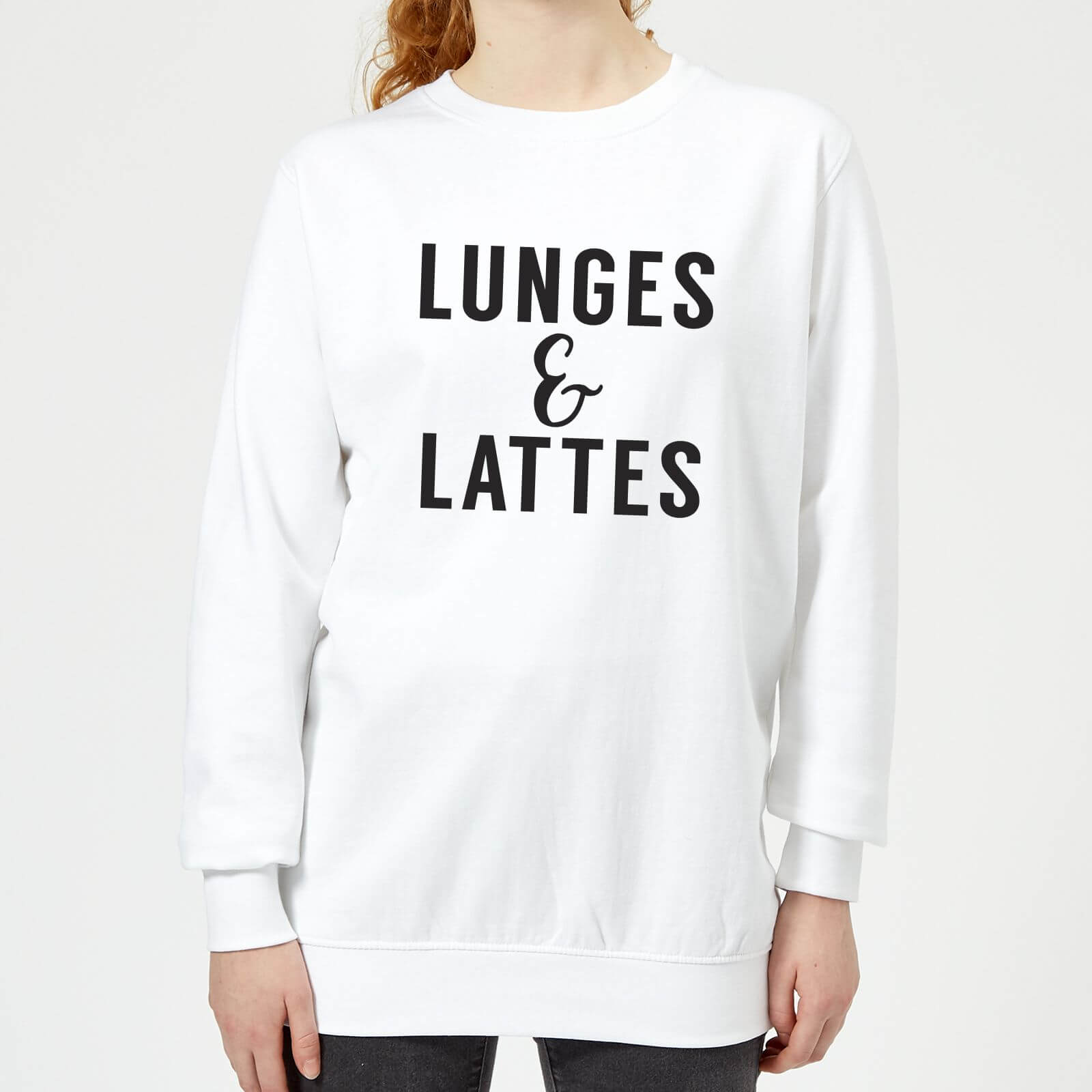Lunges and Lattes Women's Sweatshirt - White - XS - White