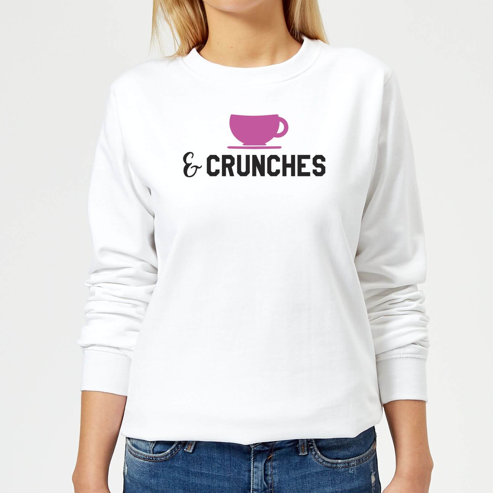 Coffee and Crunches Women's Sweatshirt - White - XS - White