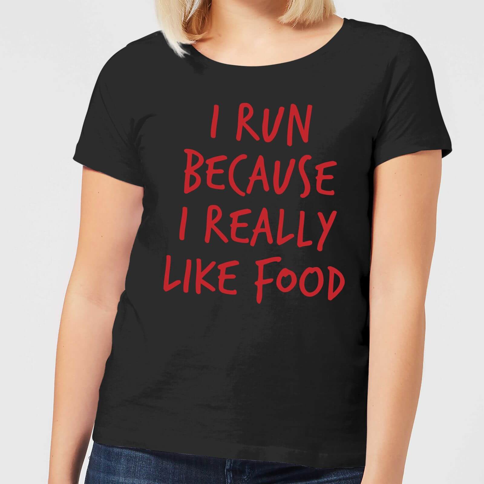 

I Run Because I Really Like Food Women's T-Shirt - Black - 3XL - Nero