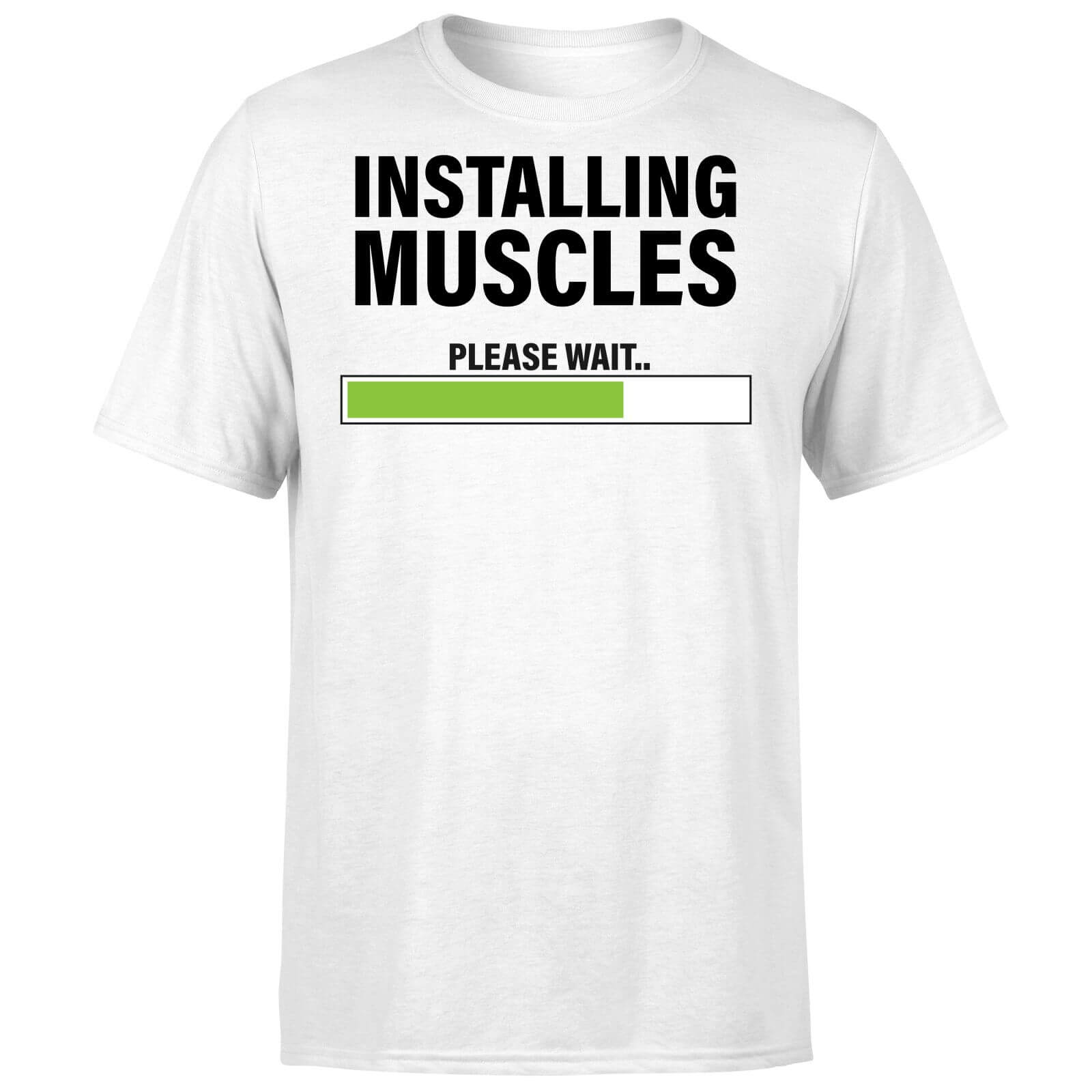 Installing Muscles T-Shirt - White - L - White