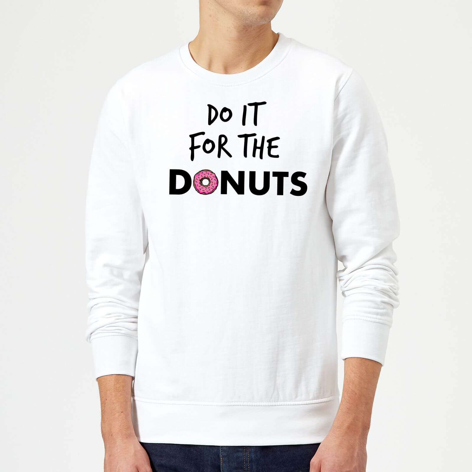 Do it for Donuts Sweatshirt - White - S - White