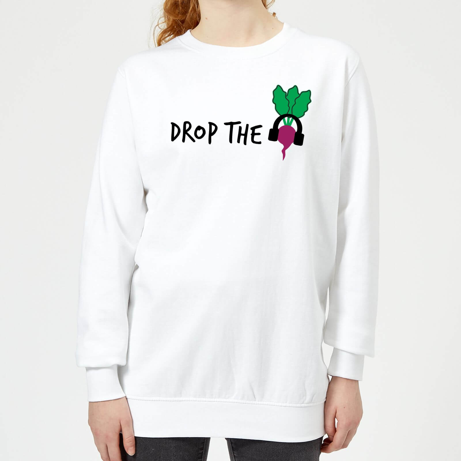 Drop the Beet Women's Sweatshirt - White - XL - White