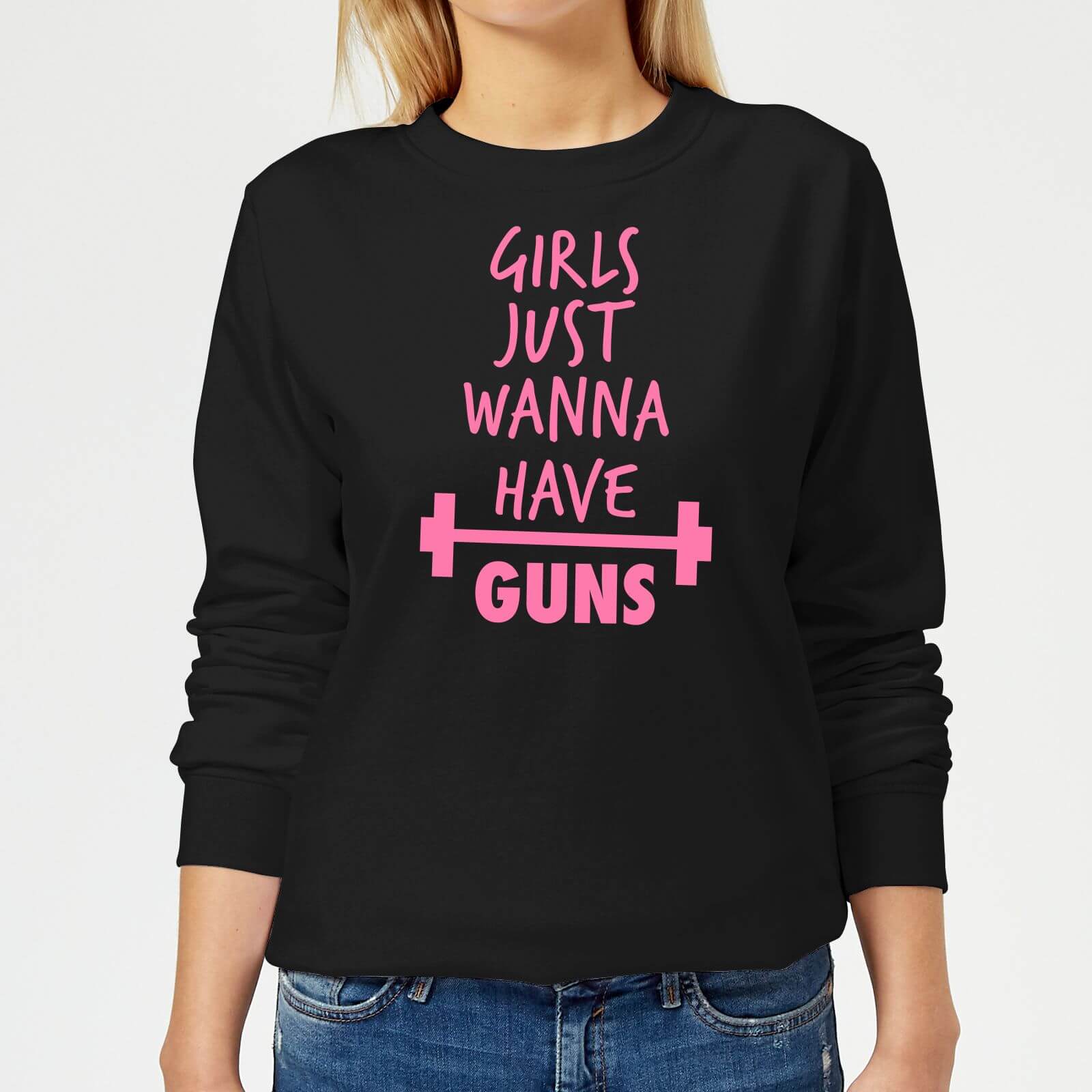 Girls Just Wanna have Guns Women's Sweatshirt - Black - XXL - Black