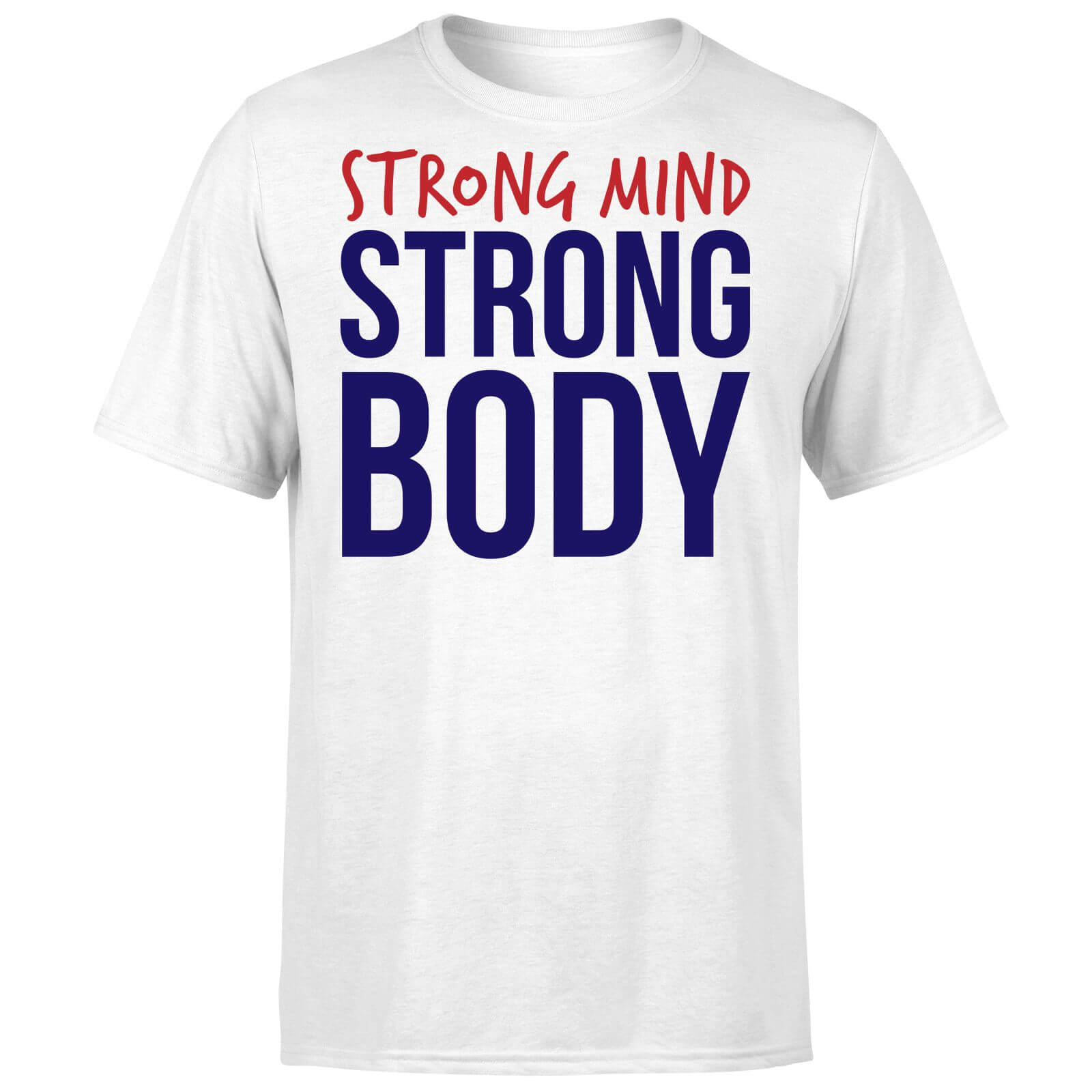Strong Mind Strong Body T-Shirt - White - L - White