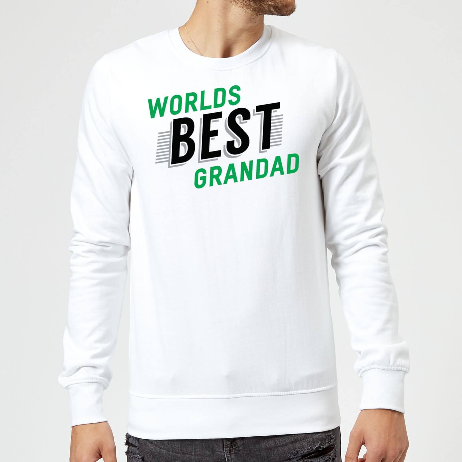 Worlds Best Grandad Sweatshirt - White - S - White