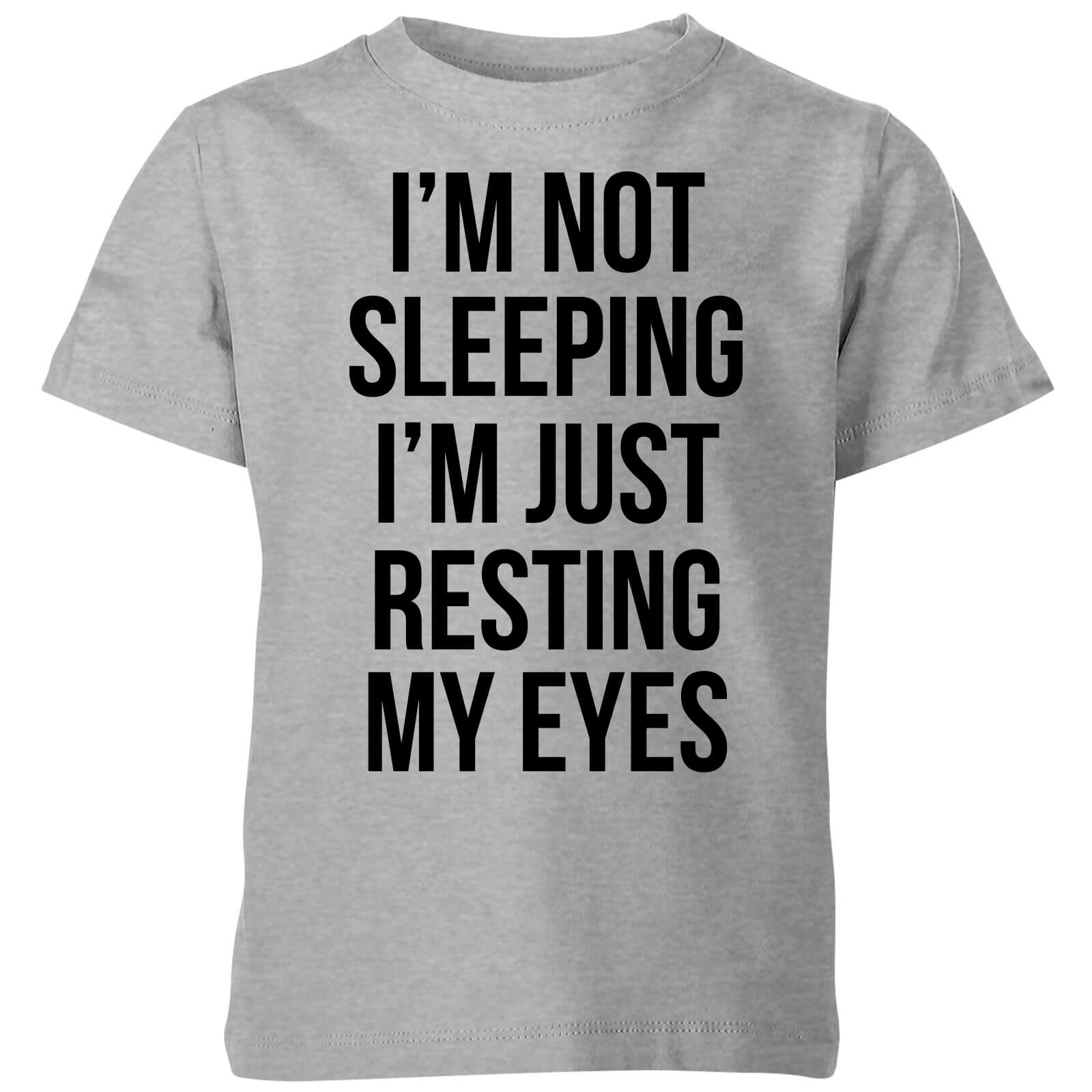 My Little Rascal Im not Sleeping Im Resting my Eyes Kids' T-Shirt - Grey - 3-4 Years - Grey