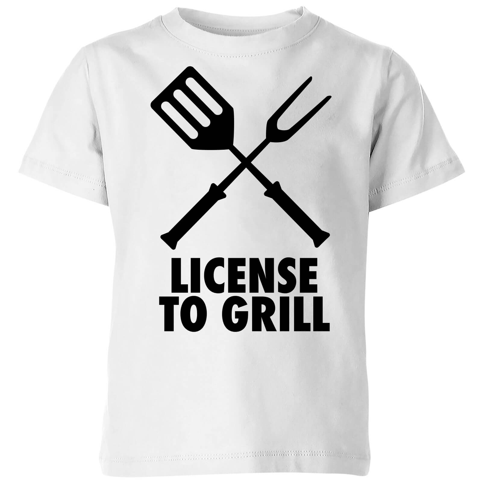 License to Grill Kids' T-Shirt - White - 3-4 Years - White