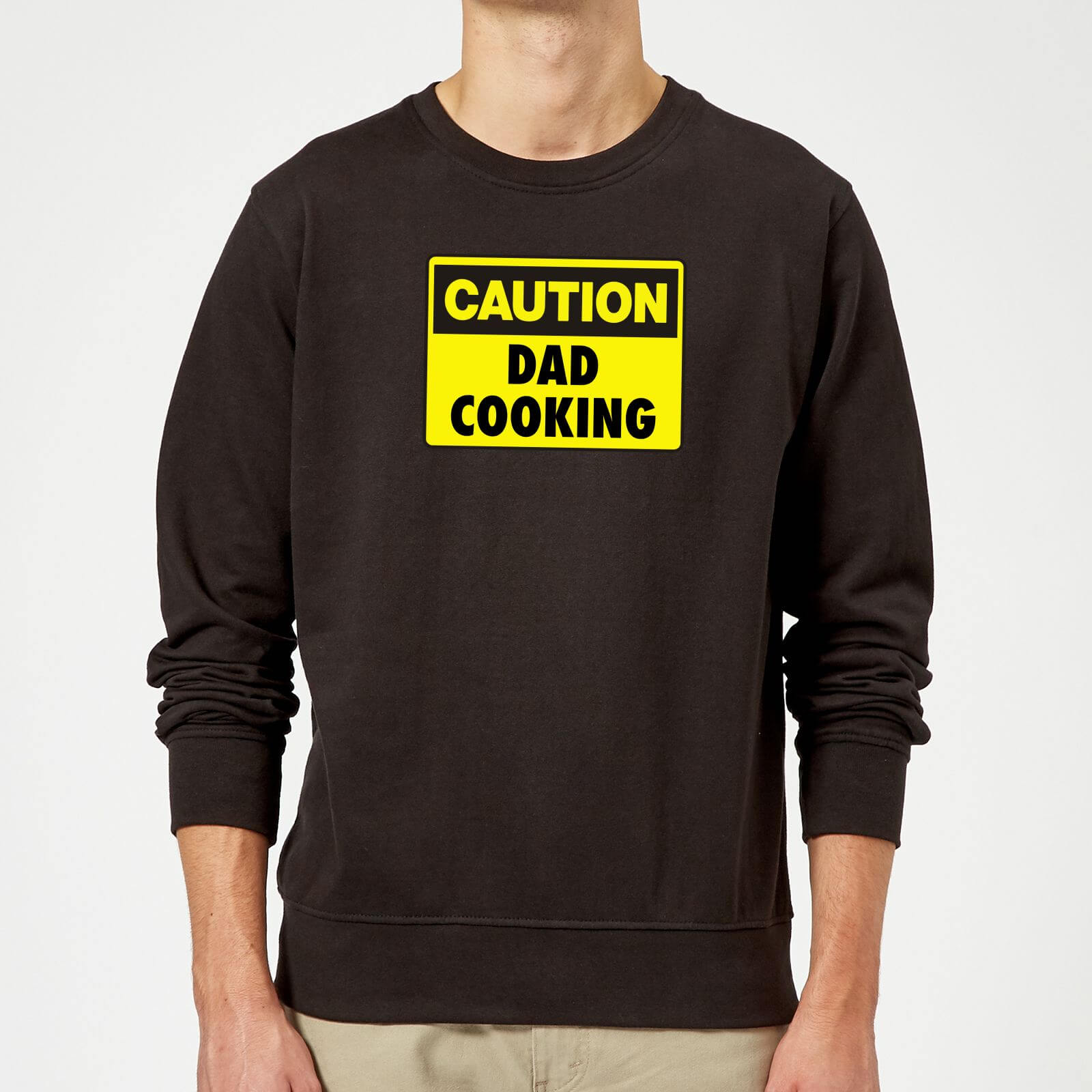 Caution Dad Cooking - Black Sweatshirt - 5XL - Black