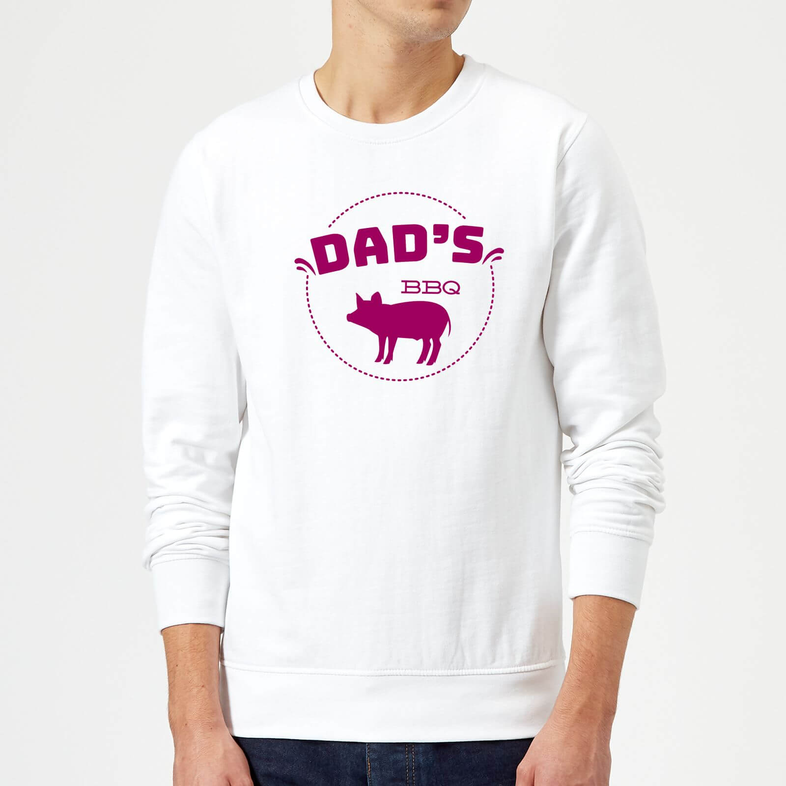 Dads BBQ Sweatshirt - White - S - White