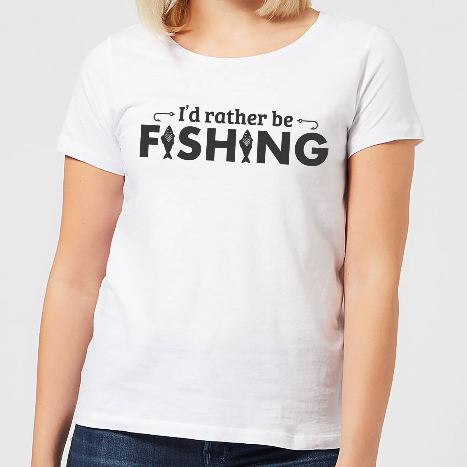 Id Rather be Fishing Women's T-Shirt - White - 4XL - White