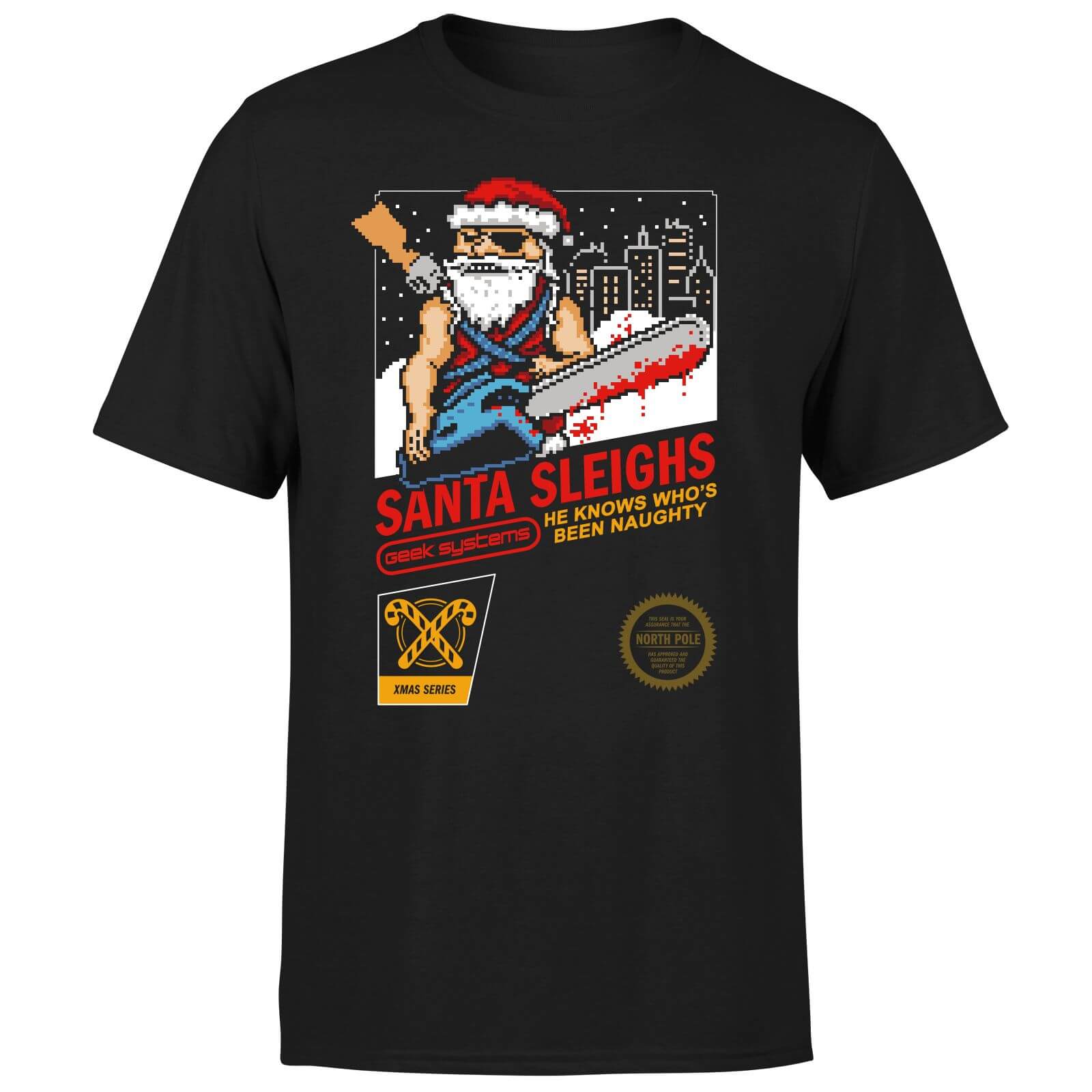 

Santa Sleighs - Black T-Shirt - 5XL - Nero