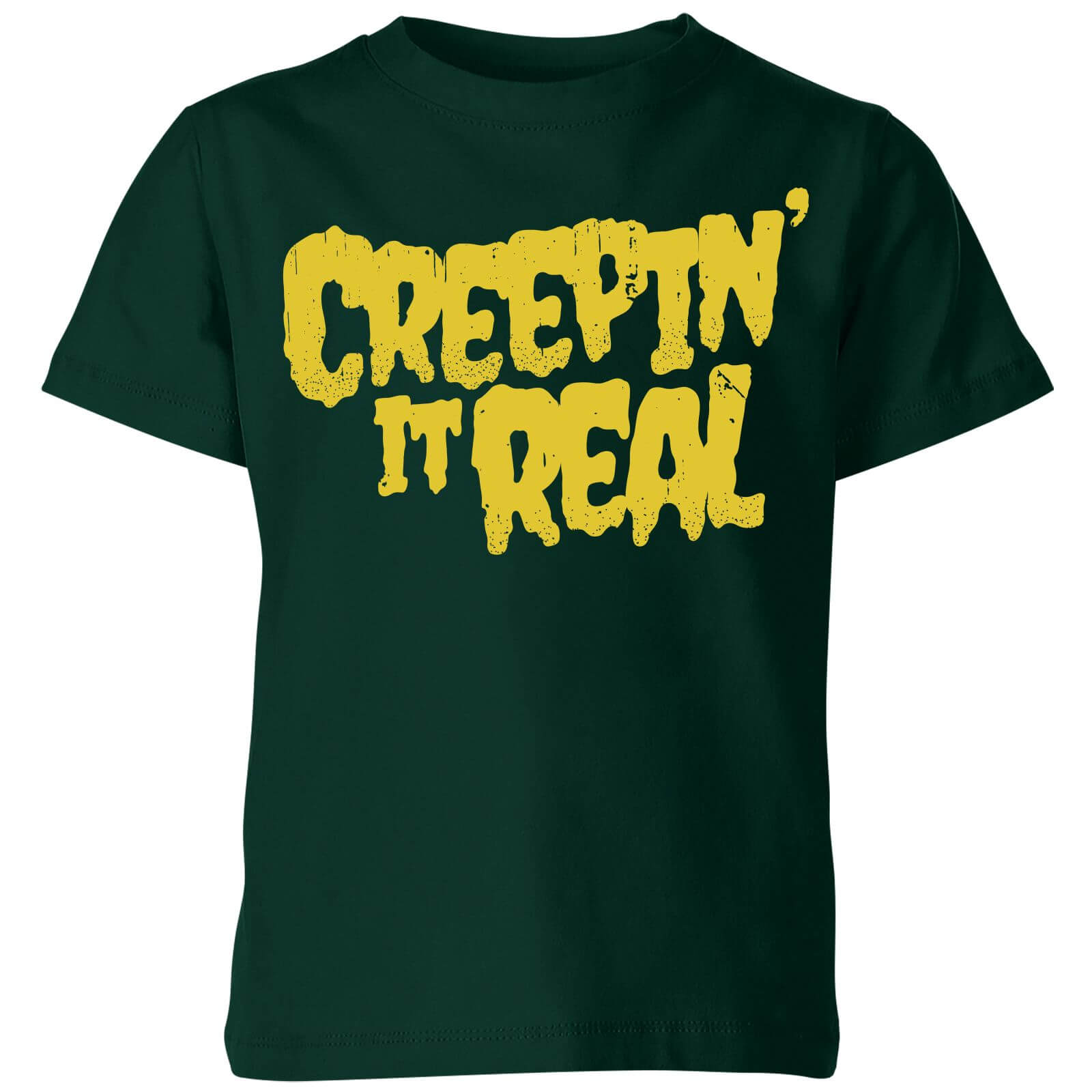 Creepin it Real Kids' T-Shirt - Forest Green - 5-6 Years - Forest Green