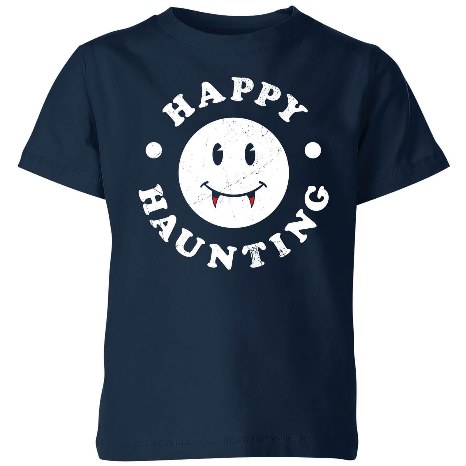 Happy Haunting Kids' T-Shirt - Navy - 3-4 Years - Navy