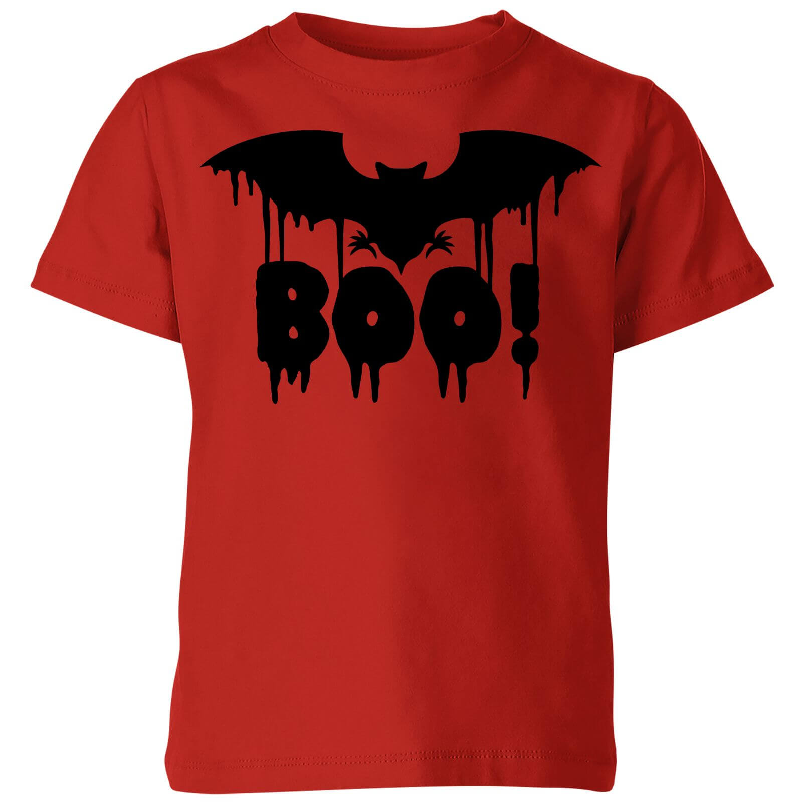 Boo Bat Kids' T-Shirt - Red - 3-4 Years
