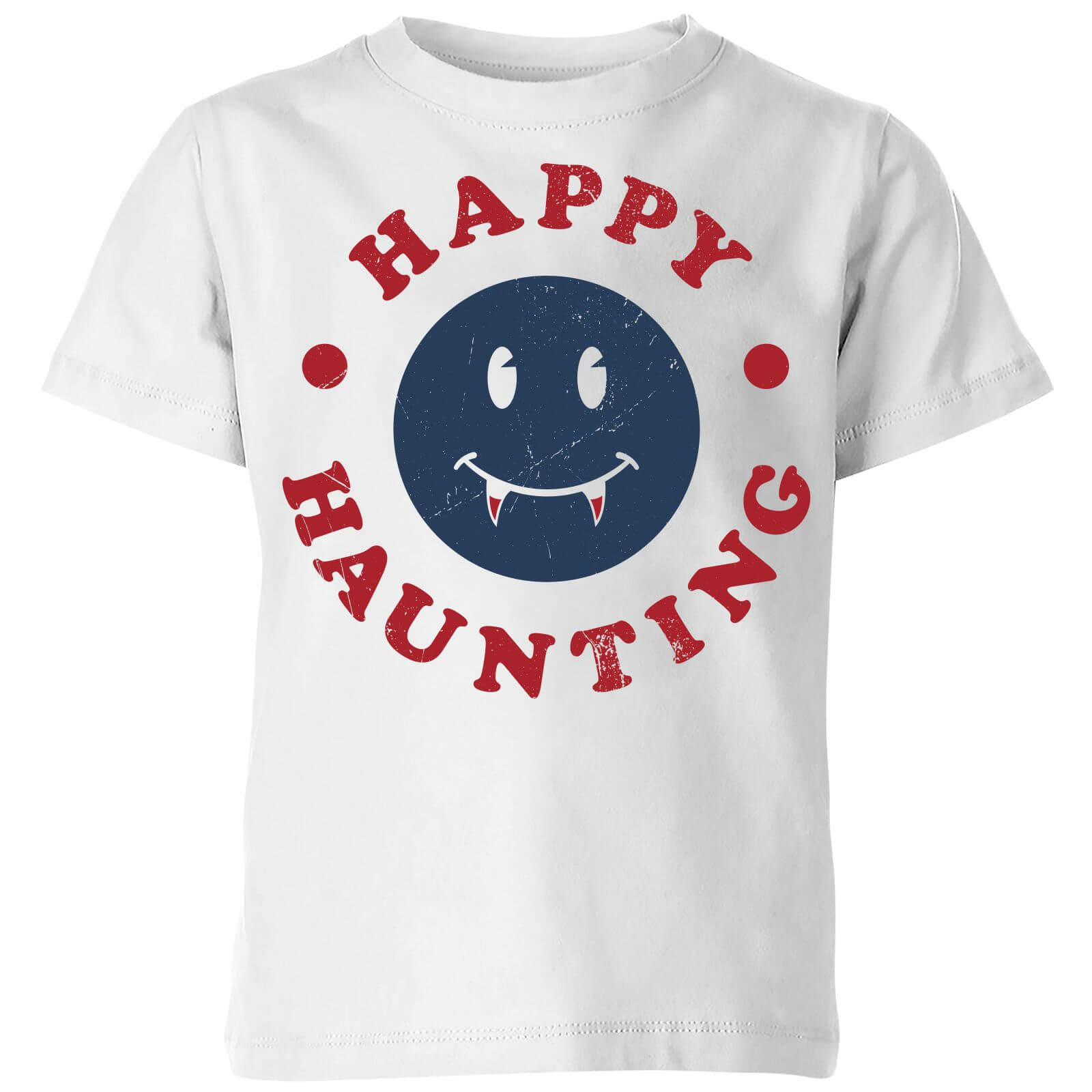 Happy Haunting Fang Kids' T-Shirt - White - 3-4 Years - White