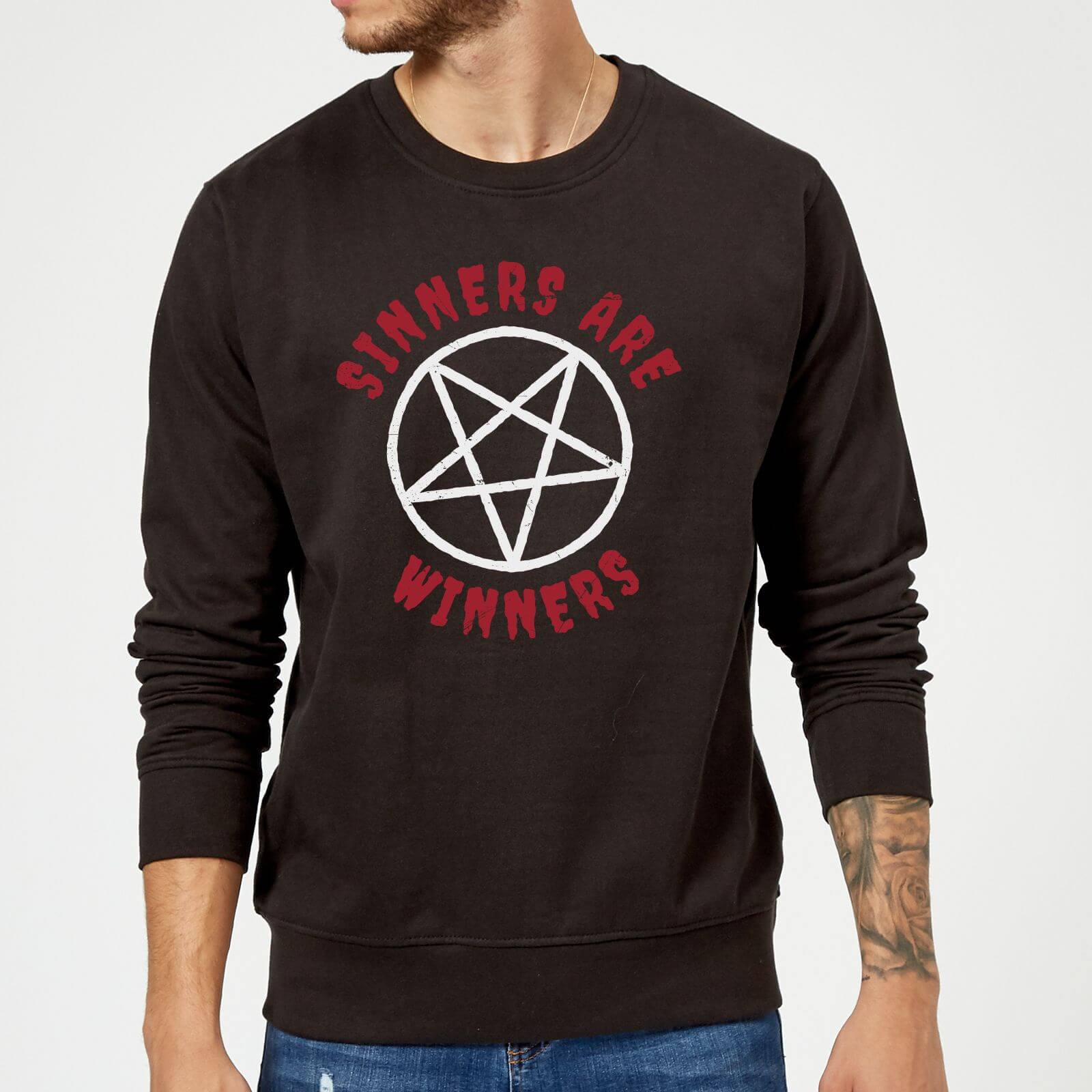 Sinners are Winners Sweatshirt - Black - 5XL - Black
