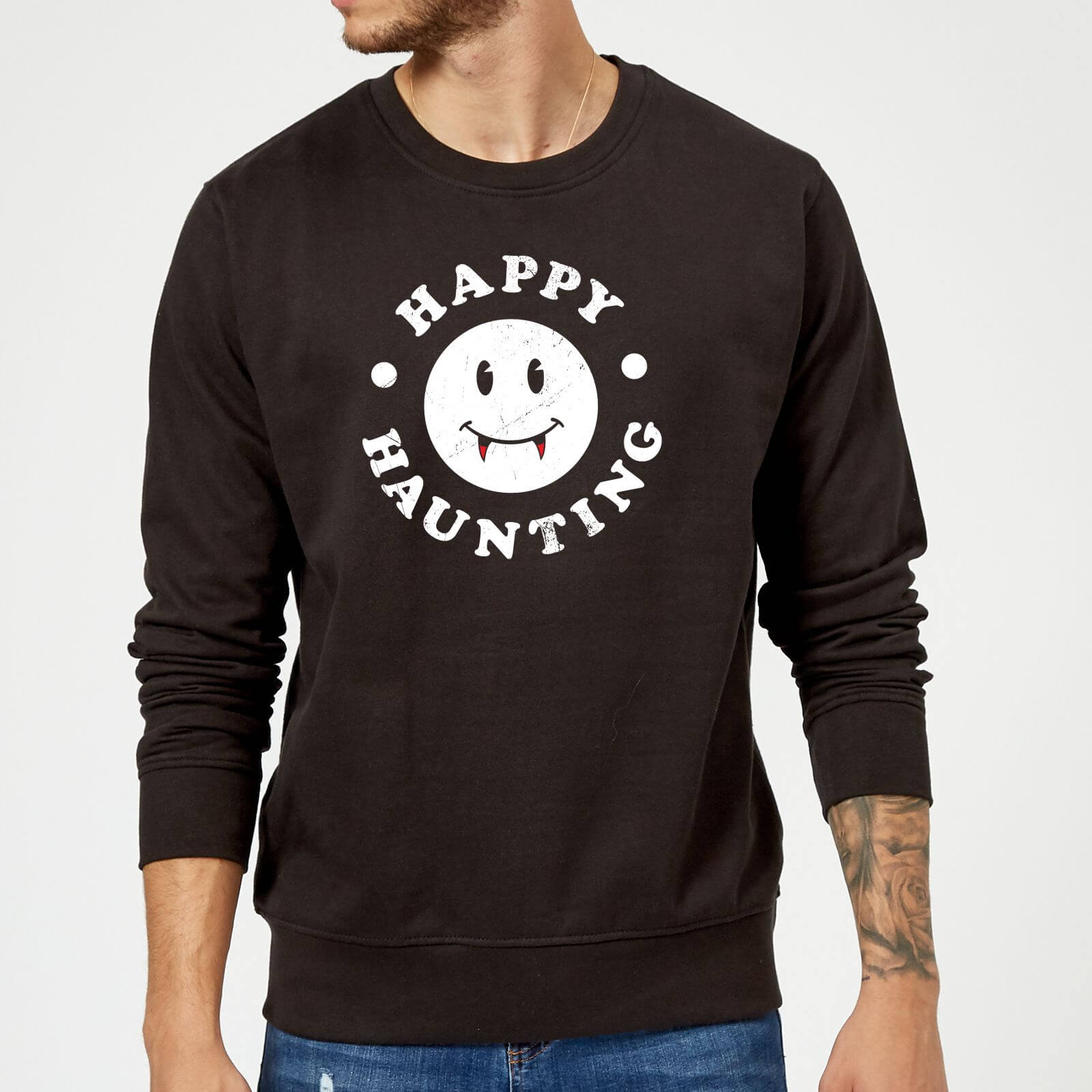 Happy Haunting Sweatshirt - Black - 5XL - Black