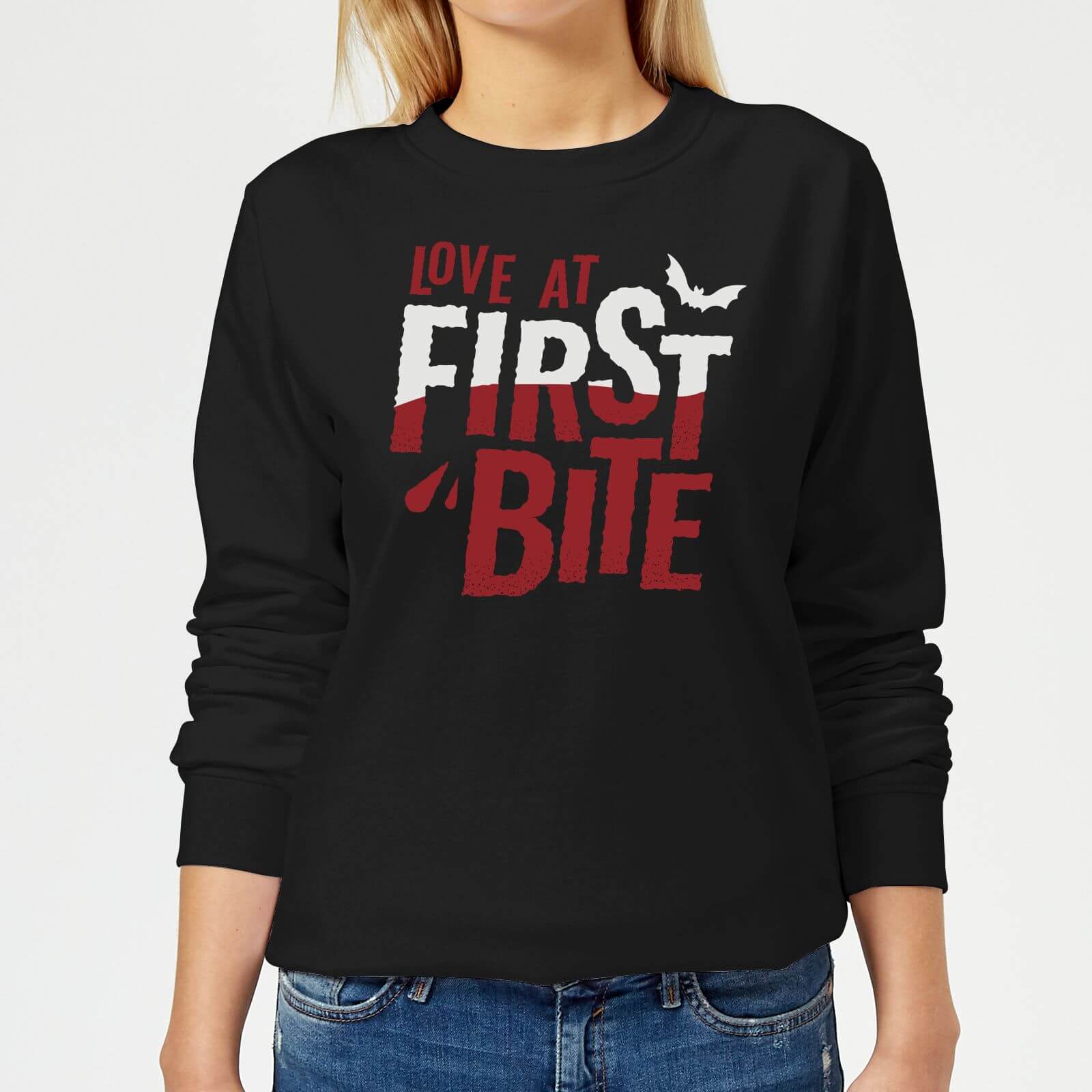 Love at First Bite Women's Sweatshirt - Black - XS - Black