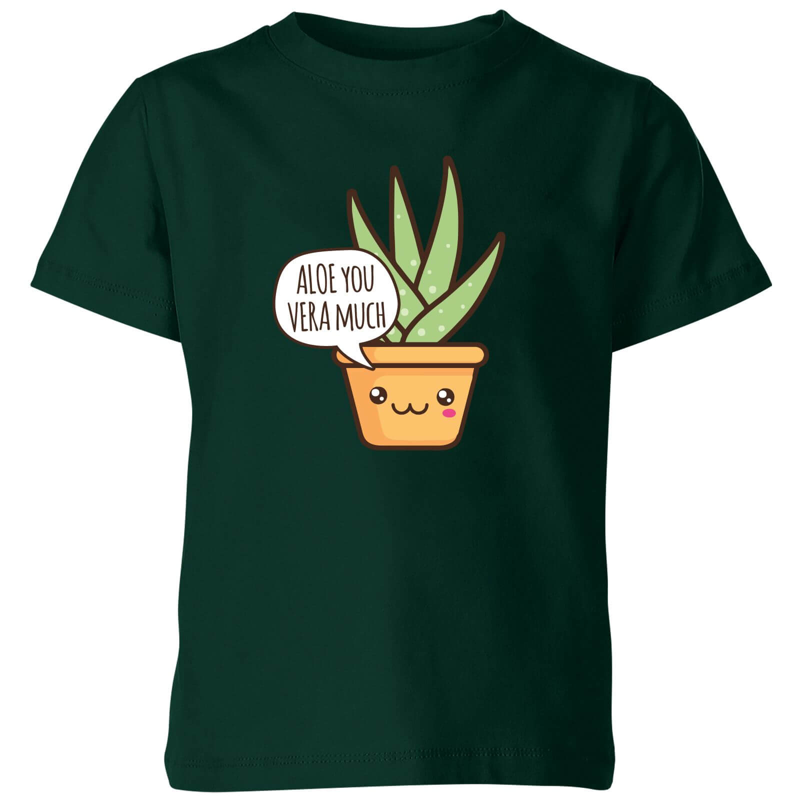 My Little Rascal Aloe You Vera Much Kids' T-Shirt - Forest Green - 3-4 Years - Forest Green