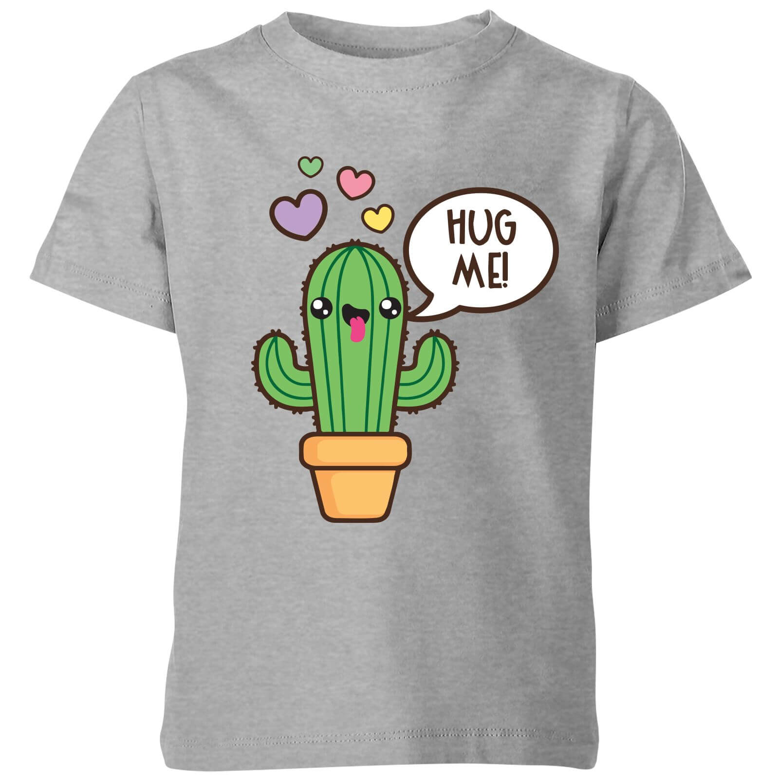 My Little Rascal Hug Me Cactus Kids' T-Shirt - Grey - 3-4 Years - Grey