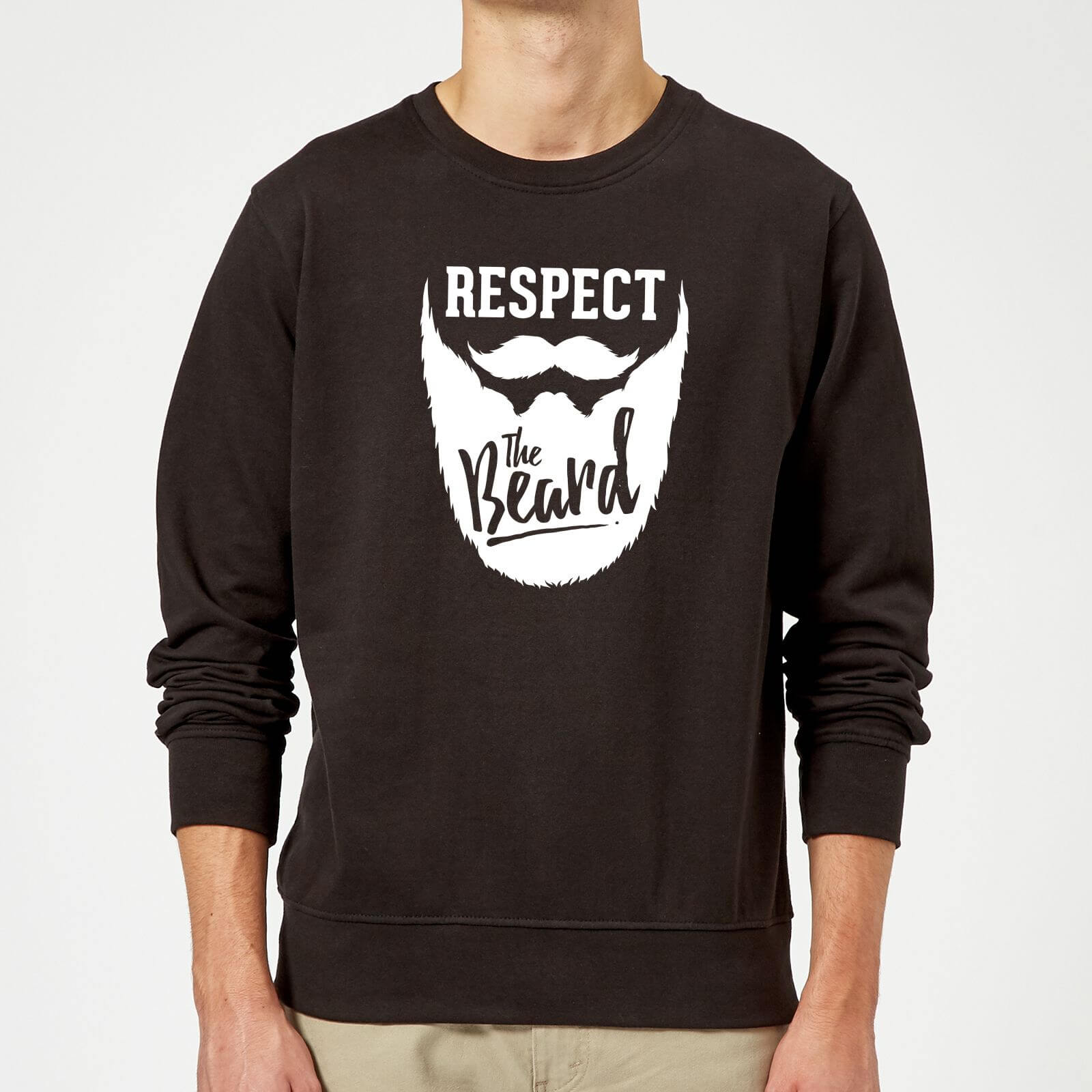 Respect the Beard Sweatshirt - Black - 5XL - Black