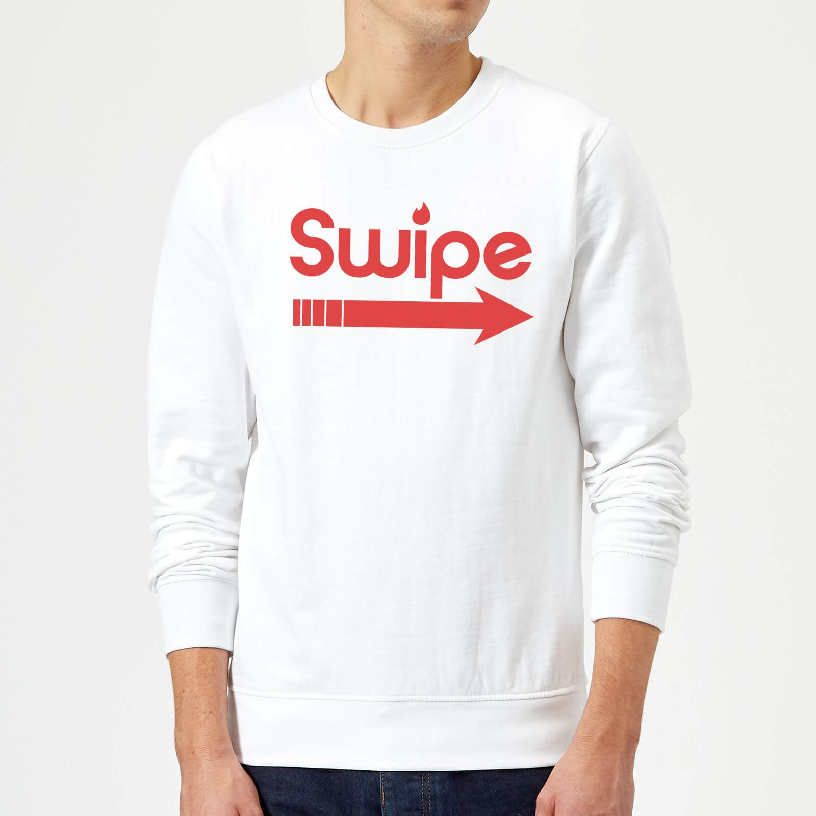 Swipe Right Sweatshirt - White - M - White