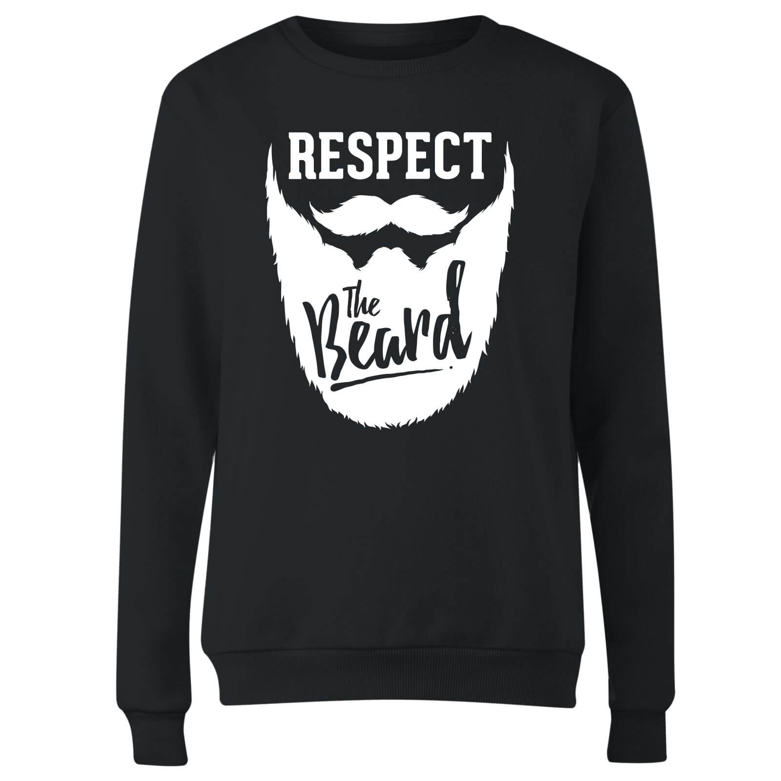 Respect the Beard Women's Sweatshirt - Black - S - Black