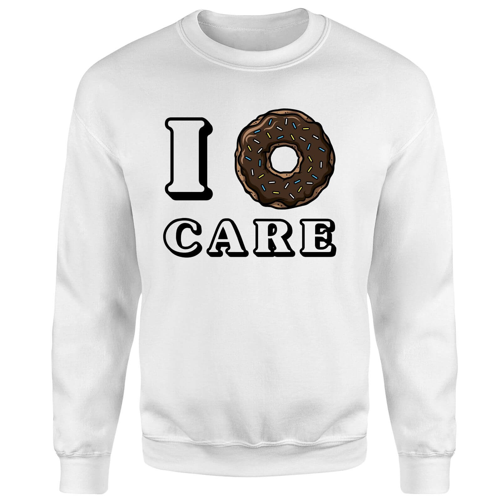 I Donut Care Sweatshirt - White - S - White