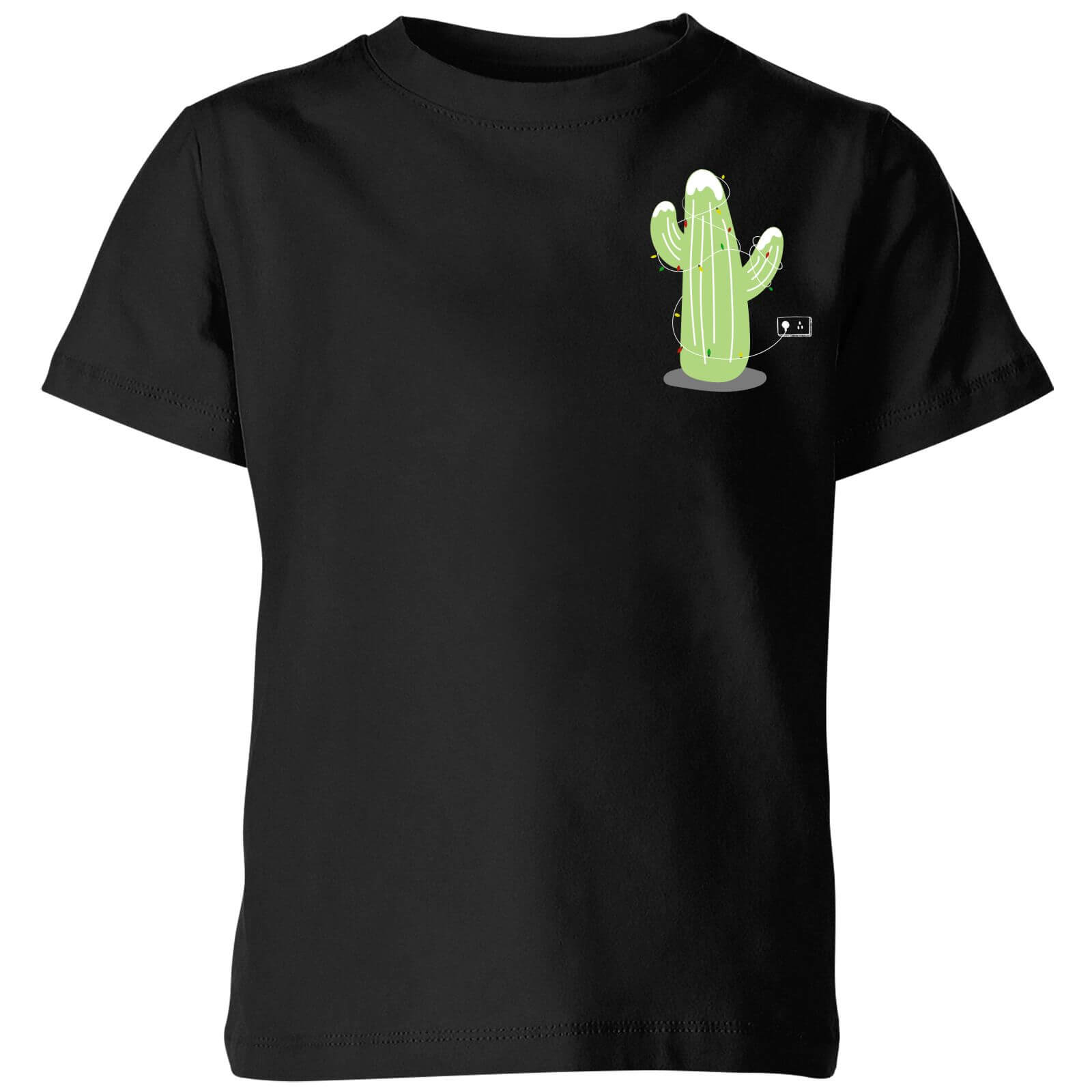 Cactus Fairy Lights Kids' T-Shirt - Black - 3-4 Years - Black