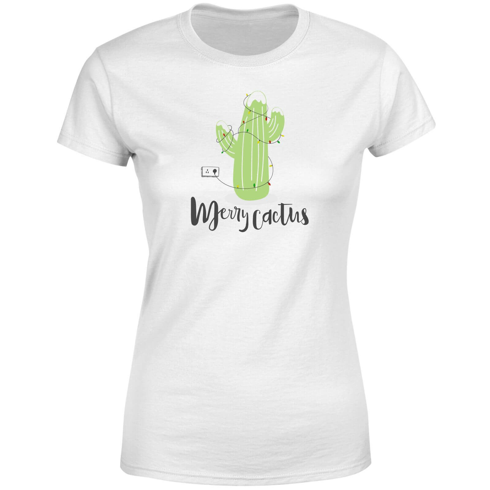 Merry Cactus Women's T-Shirt - White - S - White