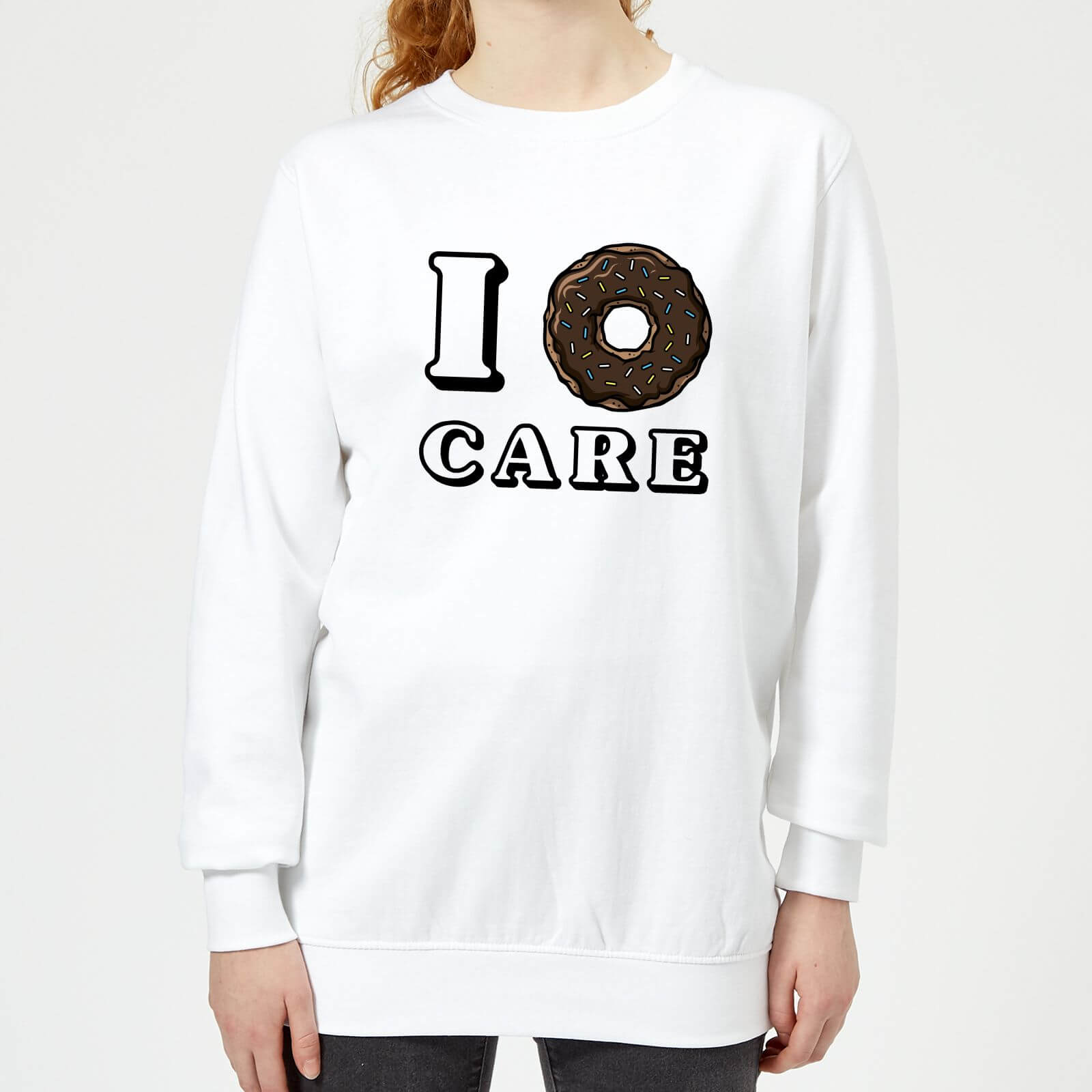 I Donut Care Women's Sweatshirt - White - XS - White