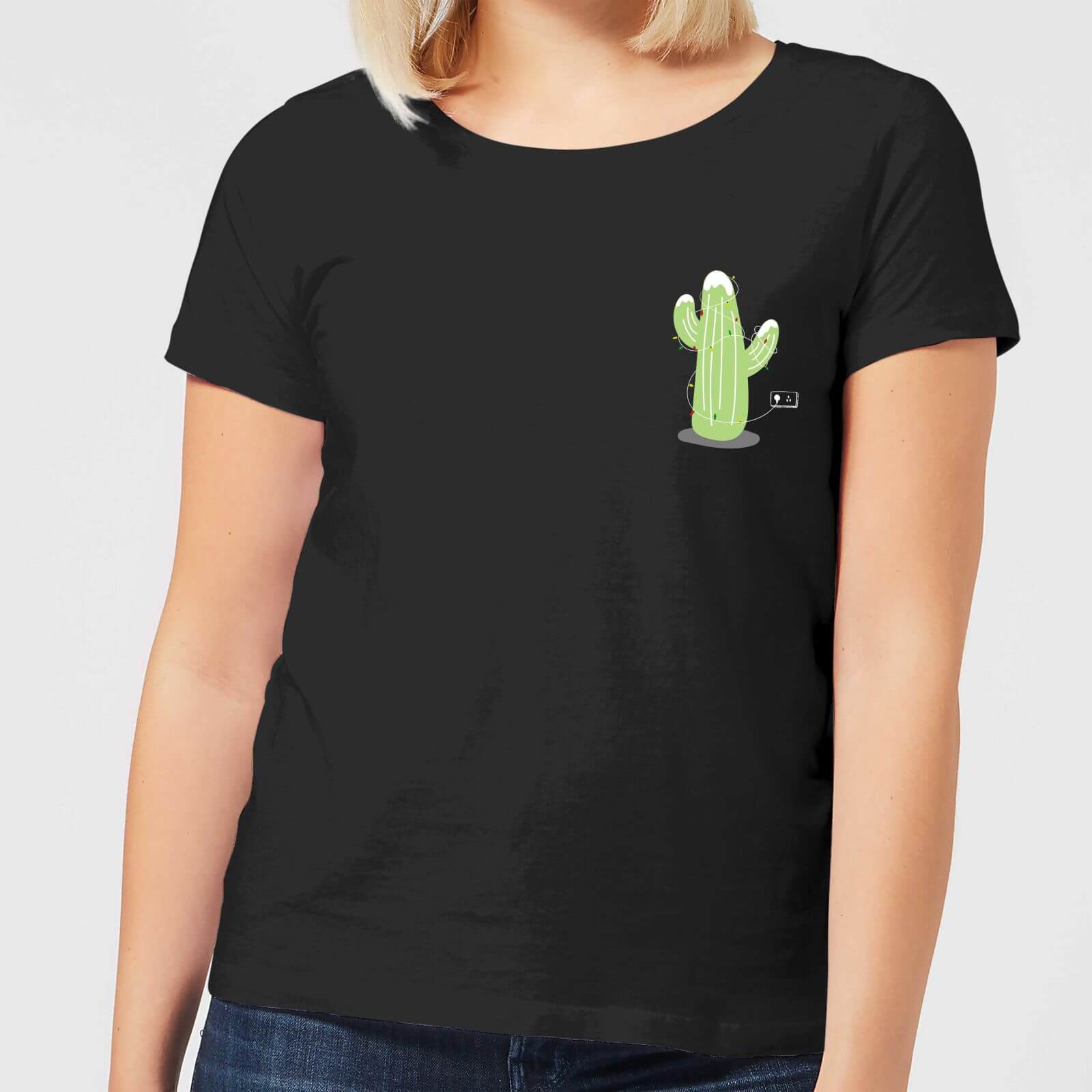 Cactus Fairy Lights Women's T-Shirt - Black - 3XL - Black