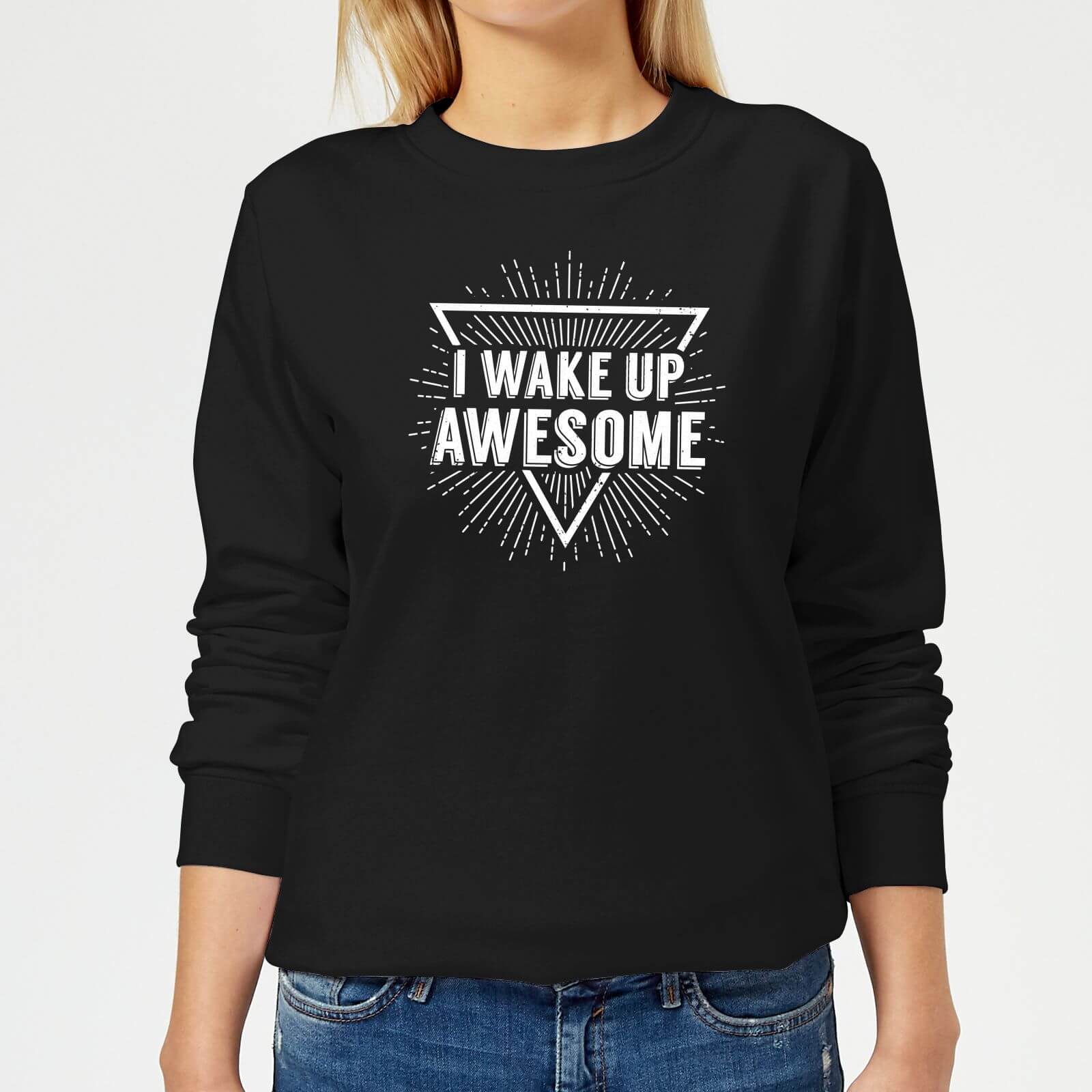 I Wake up Awesome Women's Sweatshirt - Black - XS - Black