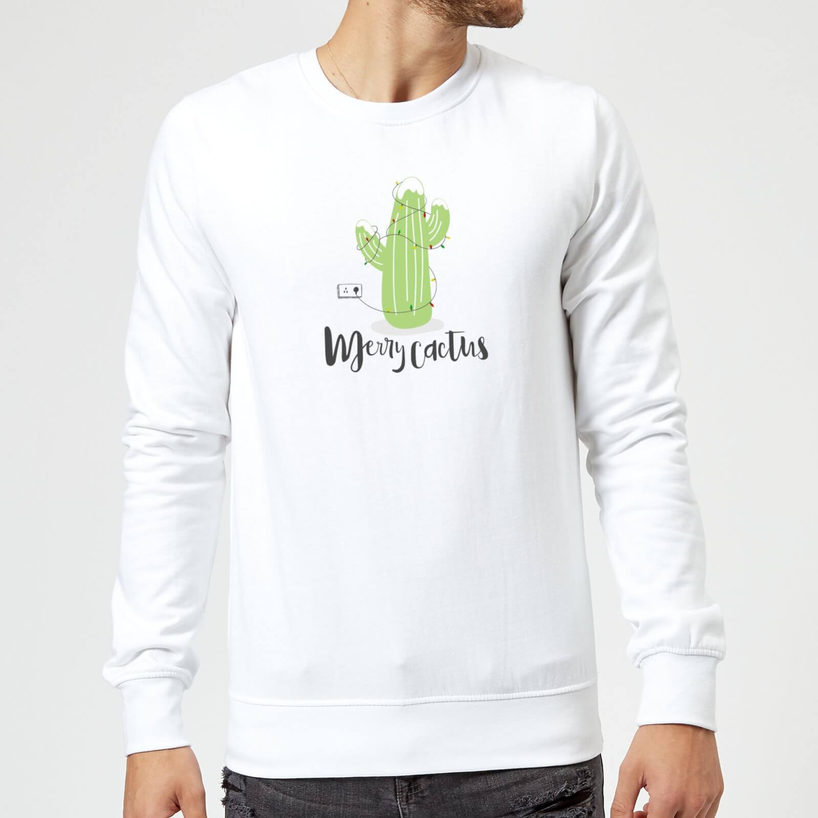 Merry Cactus Sweatshirt - White - M - White