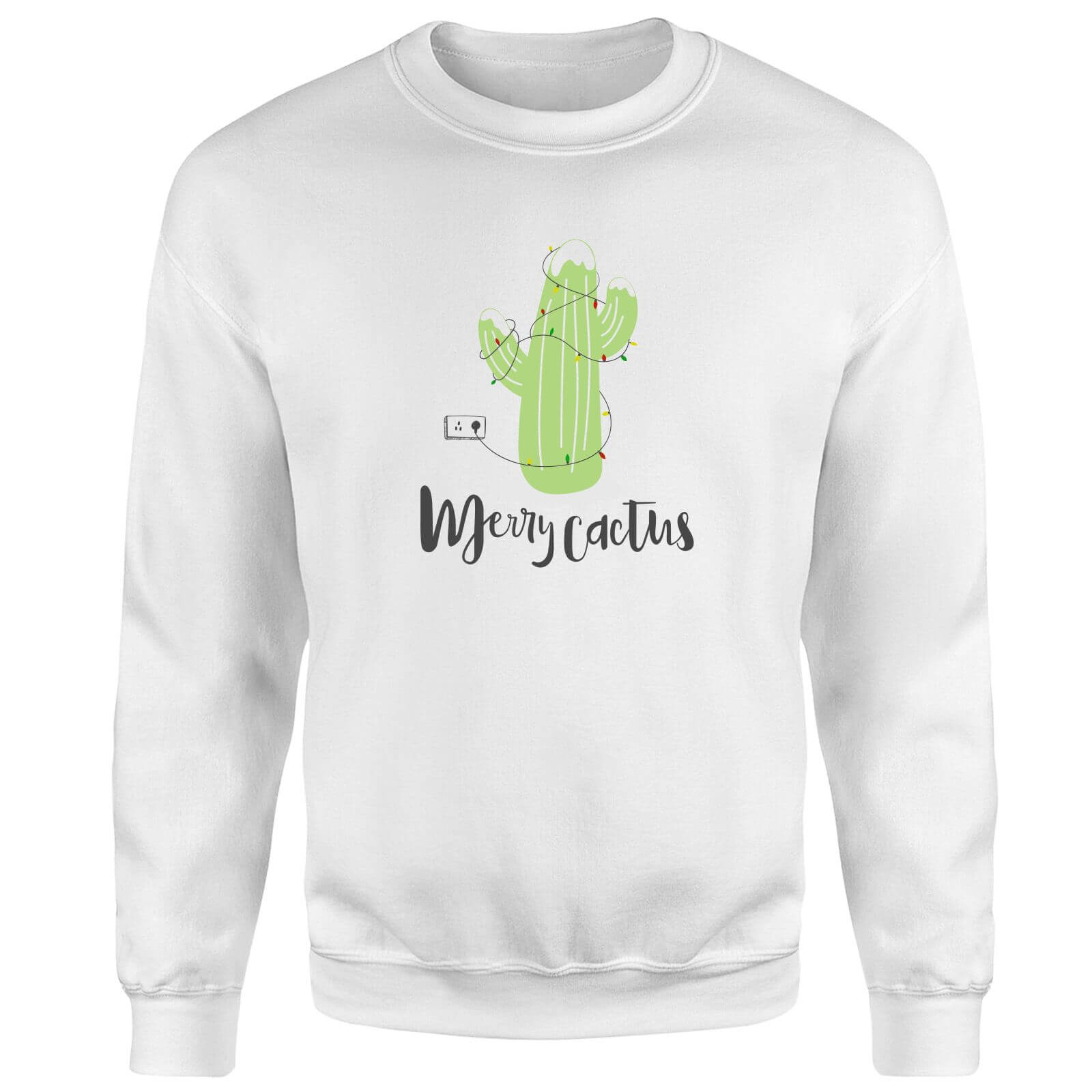 Merry Cactus Sweatshirt - White - S - White