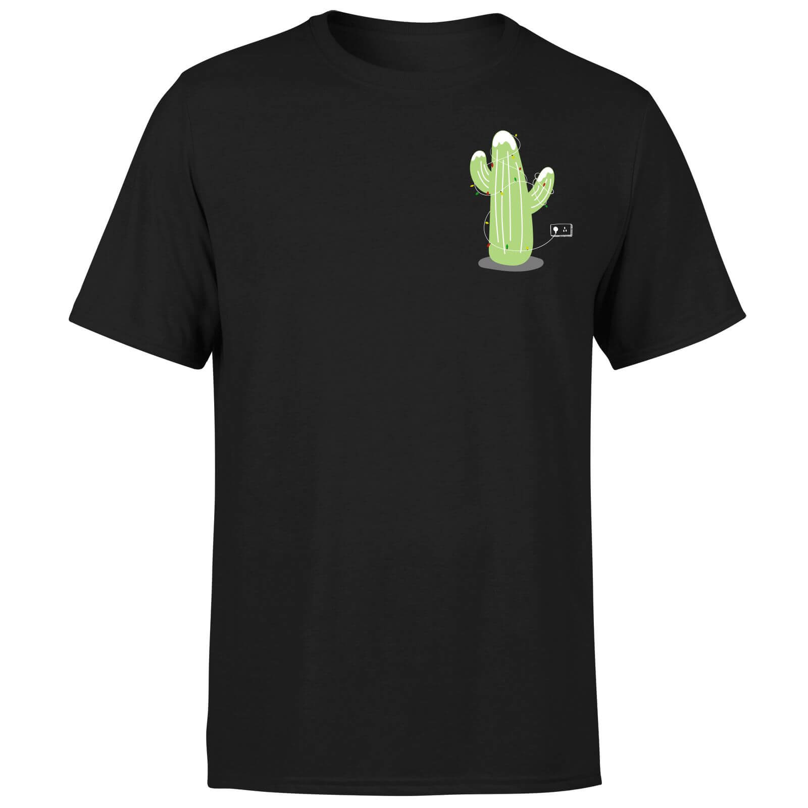 Cactus Fairy Lights T-Shirt - Black - M - Black