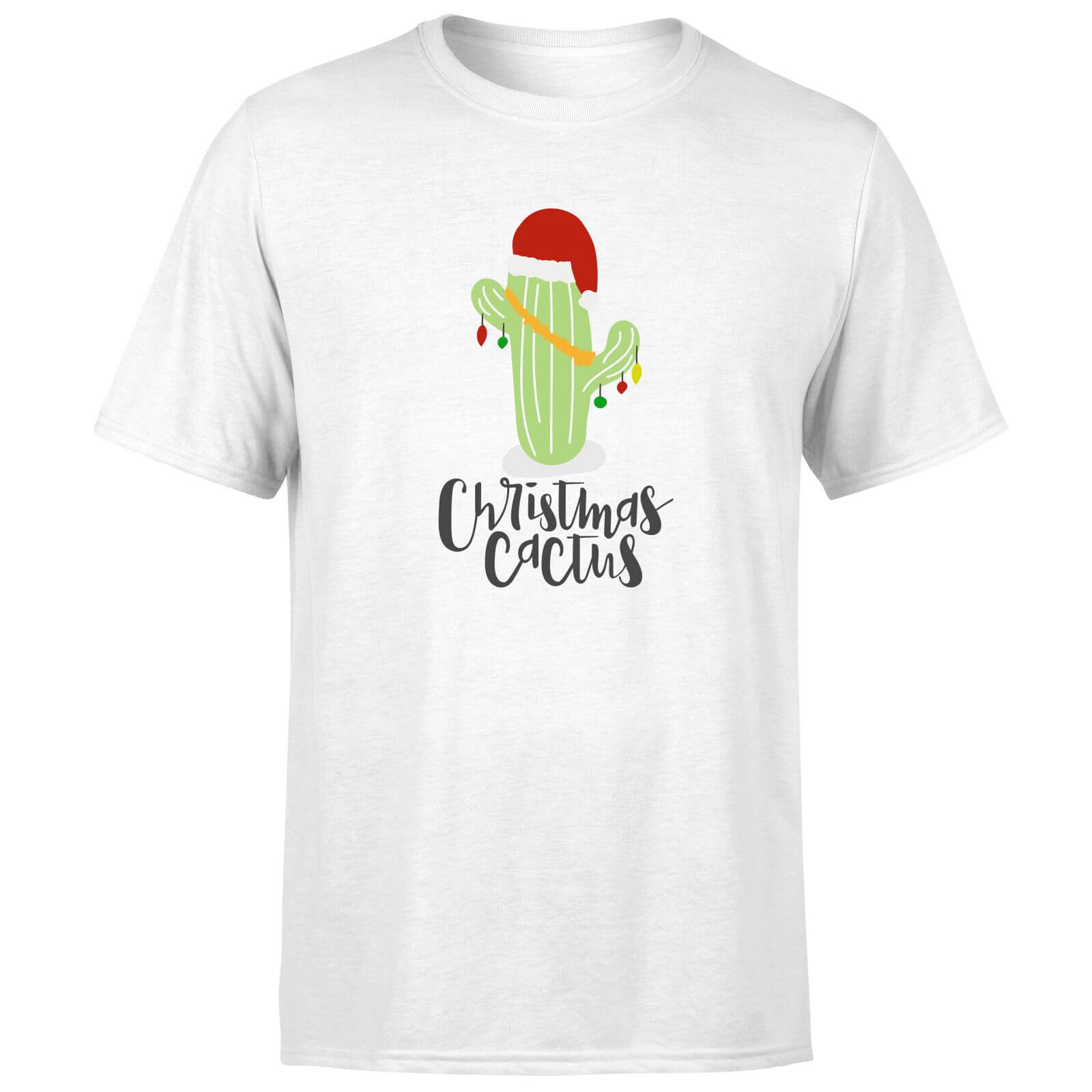 Christmas Cactus T-Shirt - White - S - White