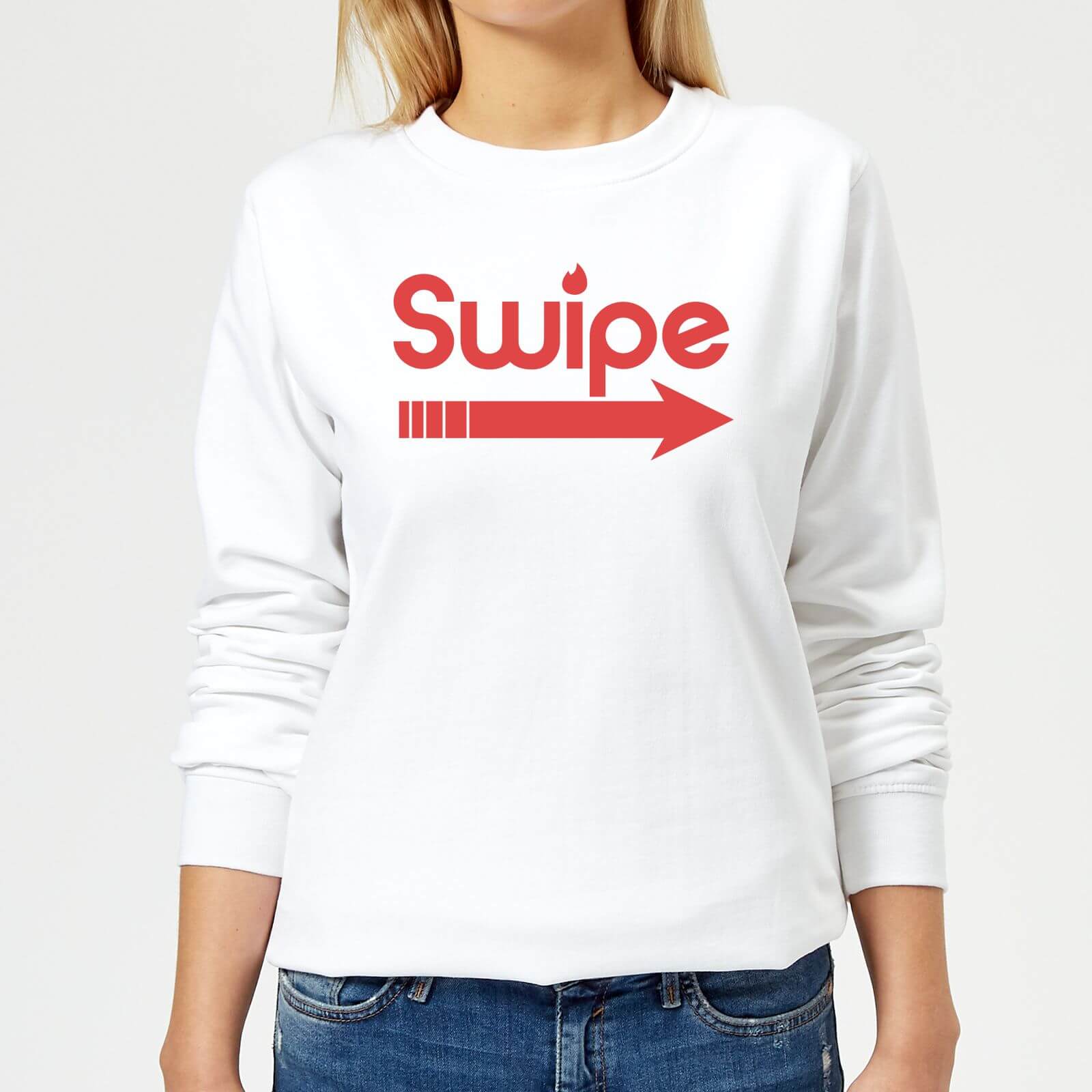 Swipe Right Women's Sweatshirt - White - XS - White