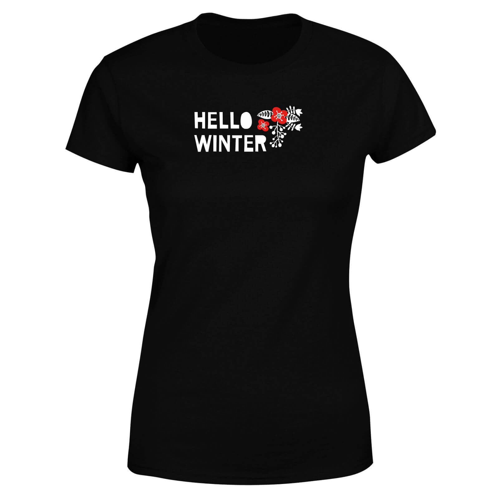 Hello Winter Women's T-Shirt - Black - S - Black