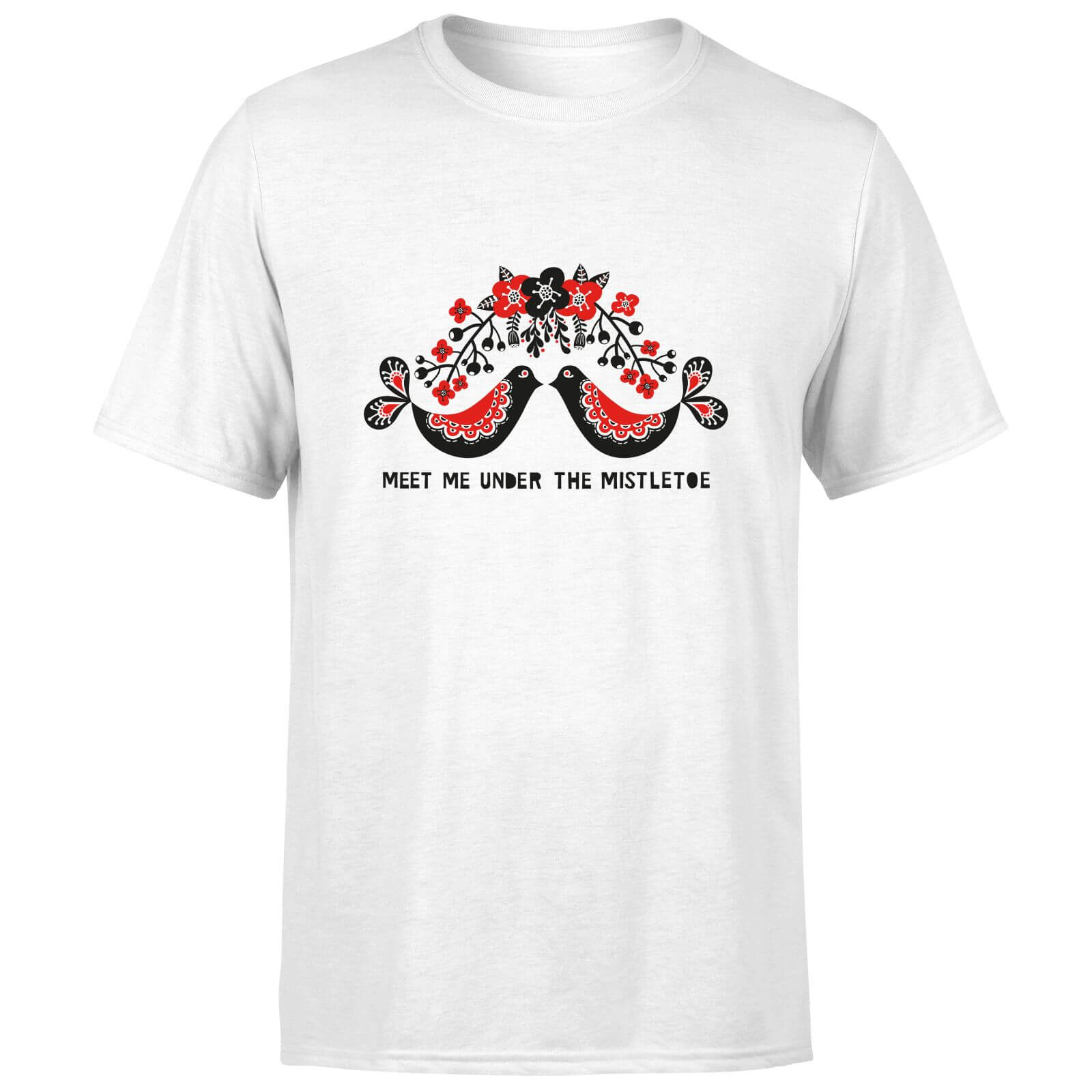 Meet Me Underneath The Mistletoe T-Shirt - White - S - White