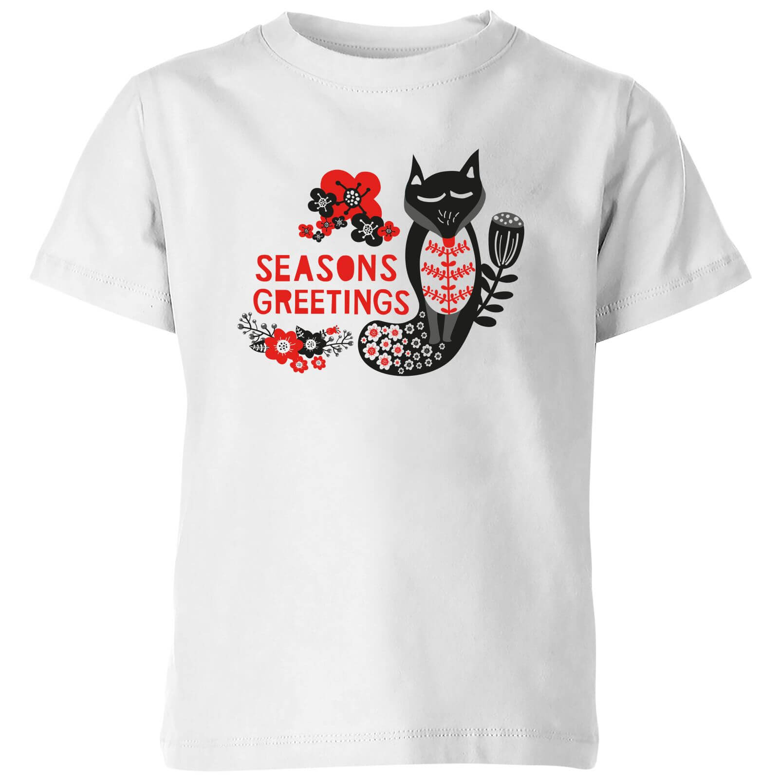 Season's Greetings Kids' T-Shirt - White - 5-6 Years - White
