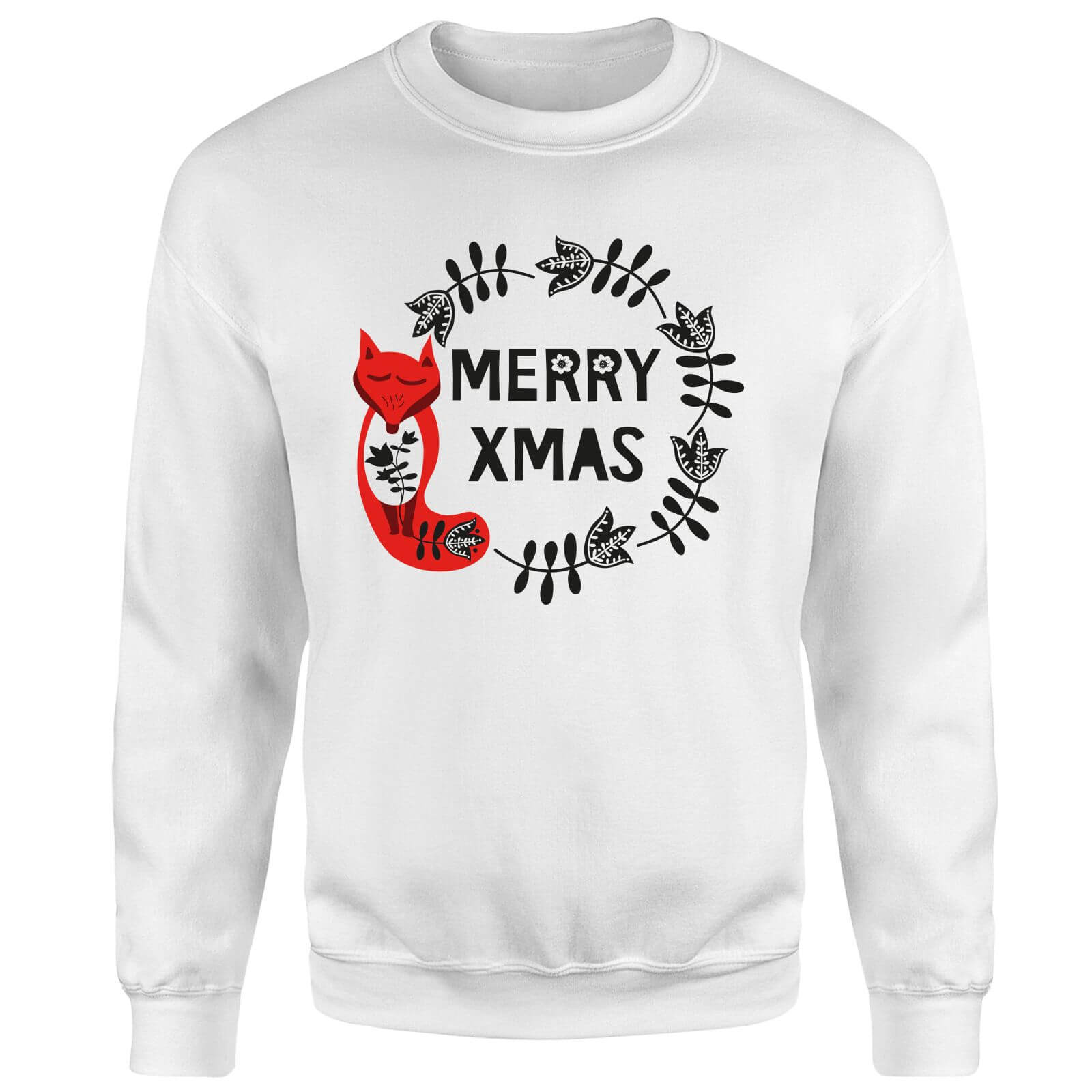 Merry Christmas Sweatshirt - White - S - White