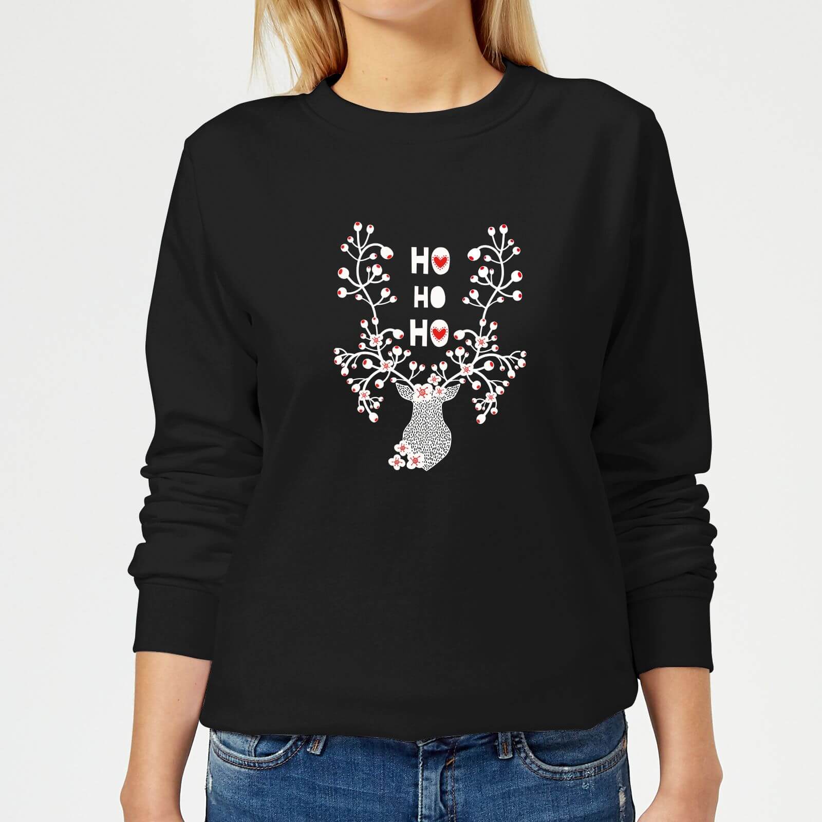 Ho Ho Ho Women's Sweatshirt - Black - 5XL